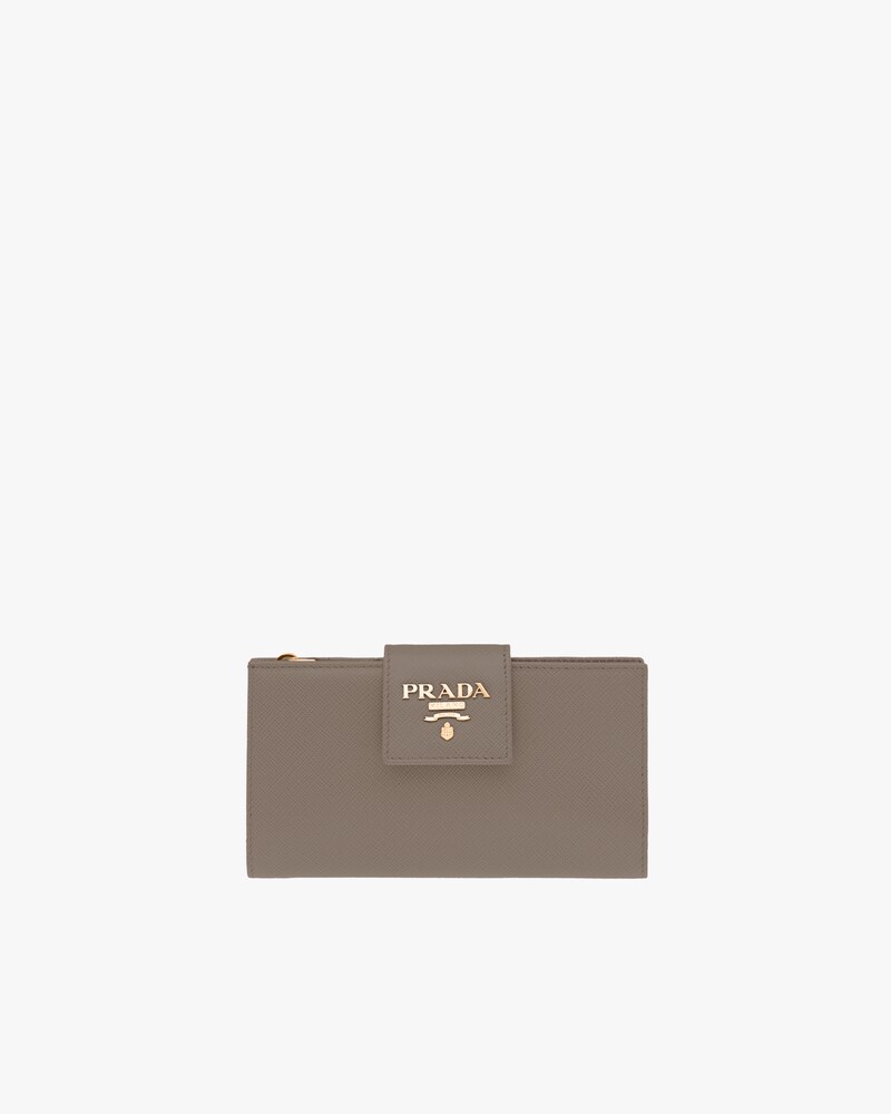 brown prada wallet