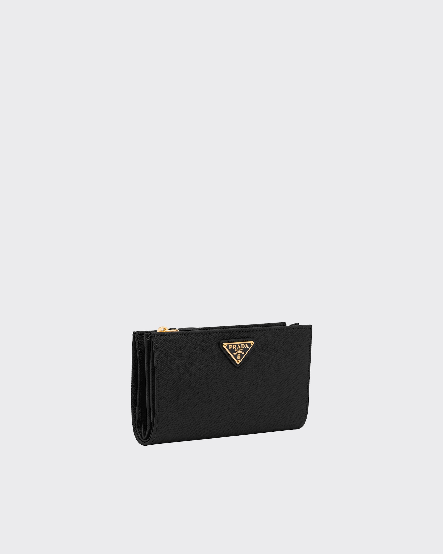 Black Large Saffiano Leather Wallet PRADA