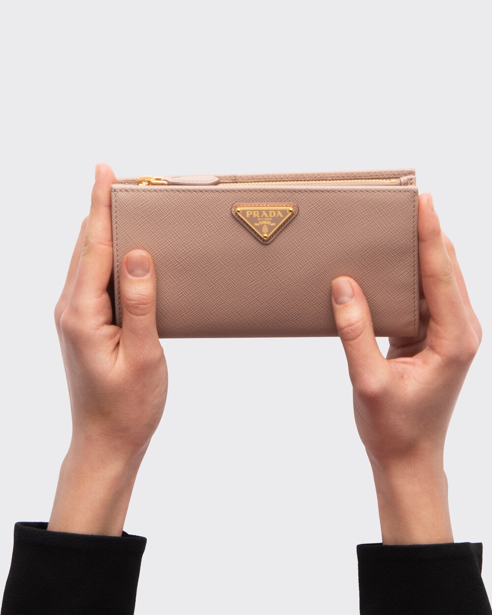 Powder Pink Large Saffiano leather 