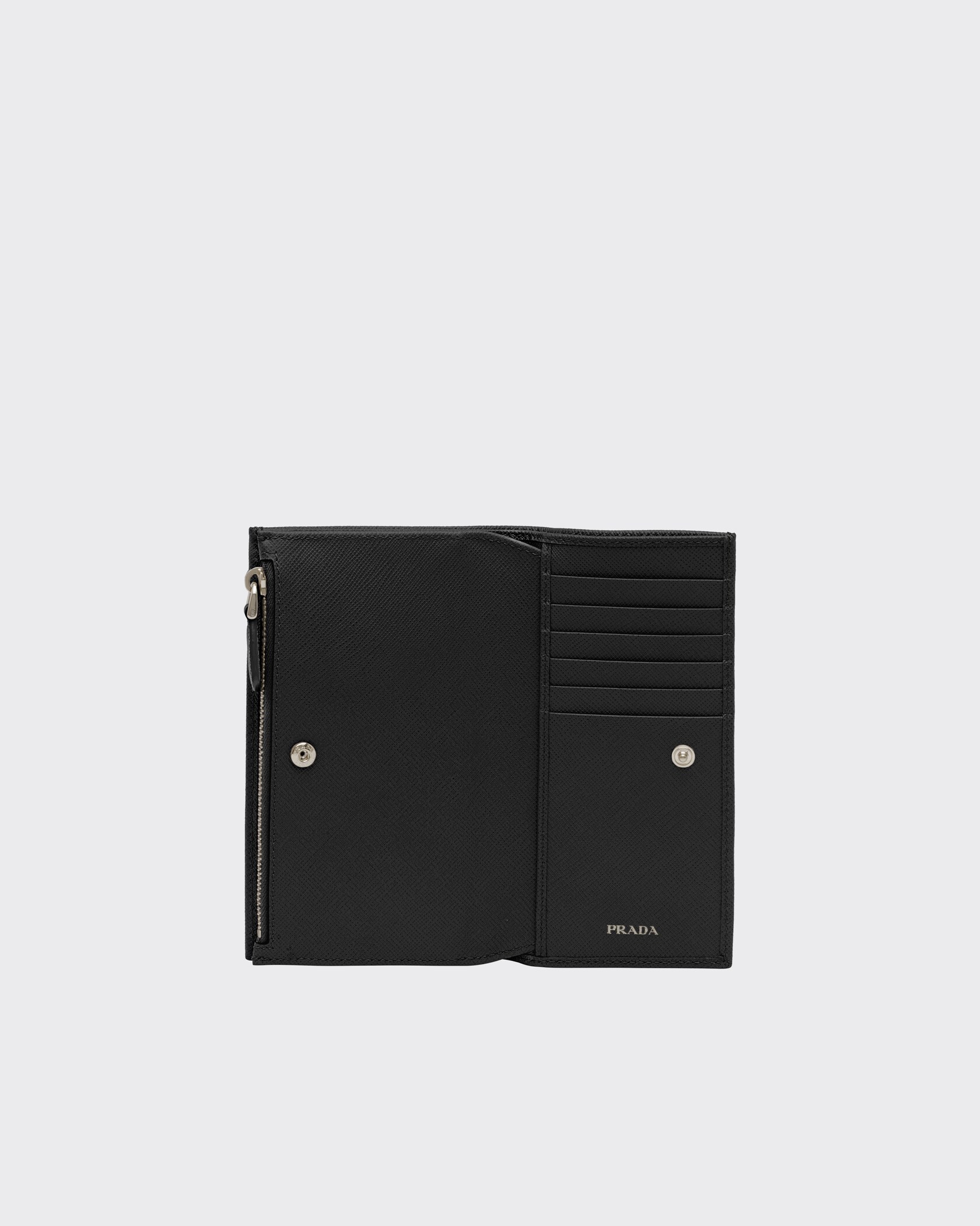 Black Large Saffiano Leather Wallet PRADA