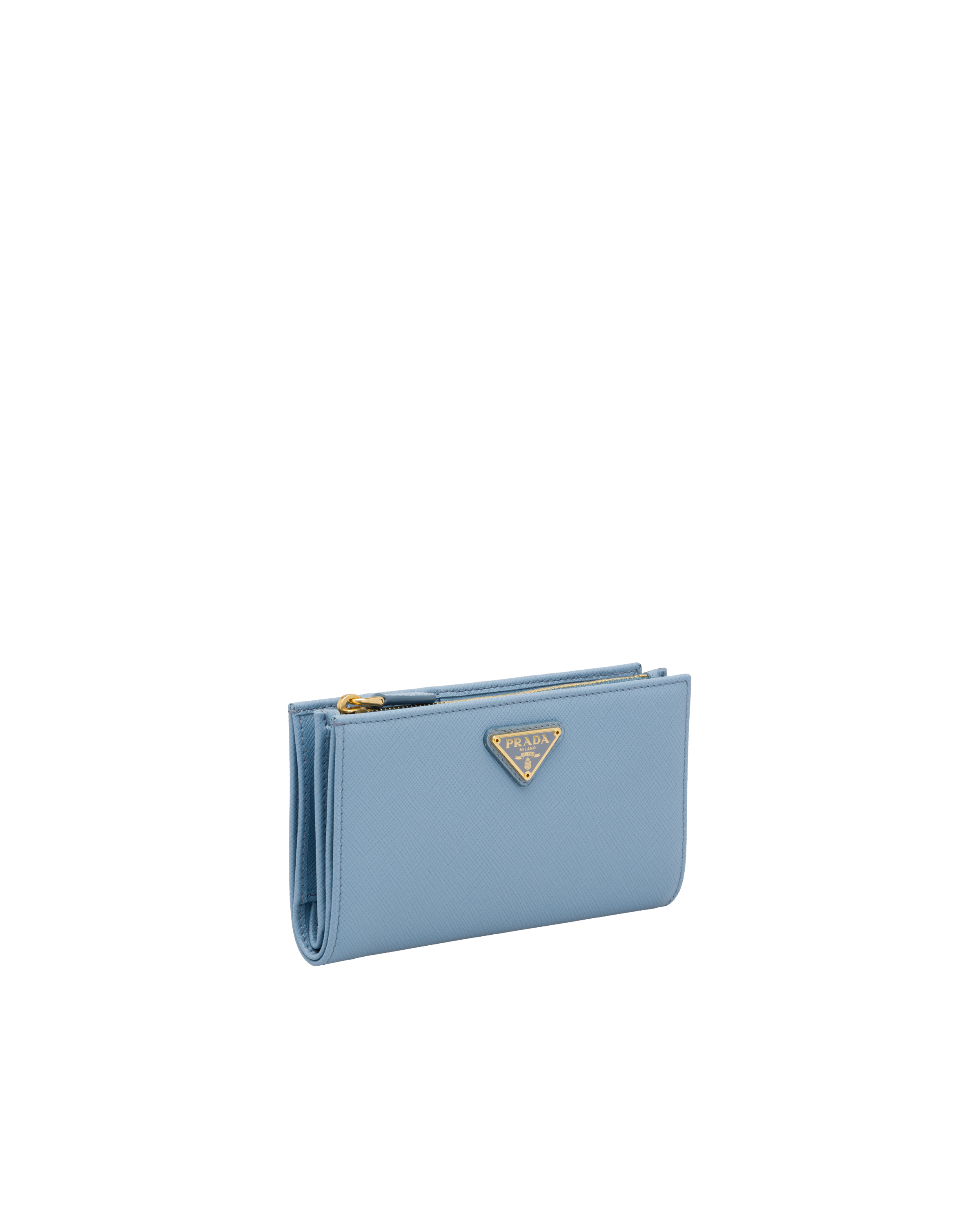 prada blue saffiano wallet