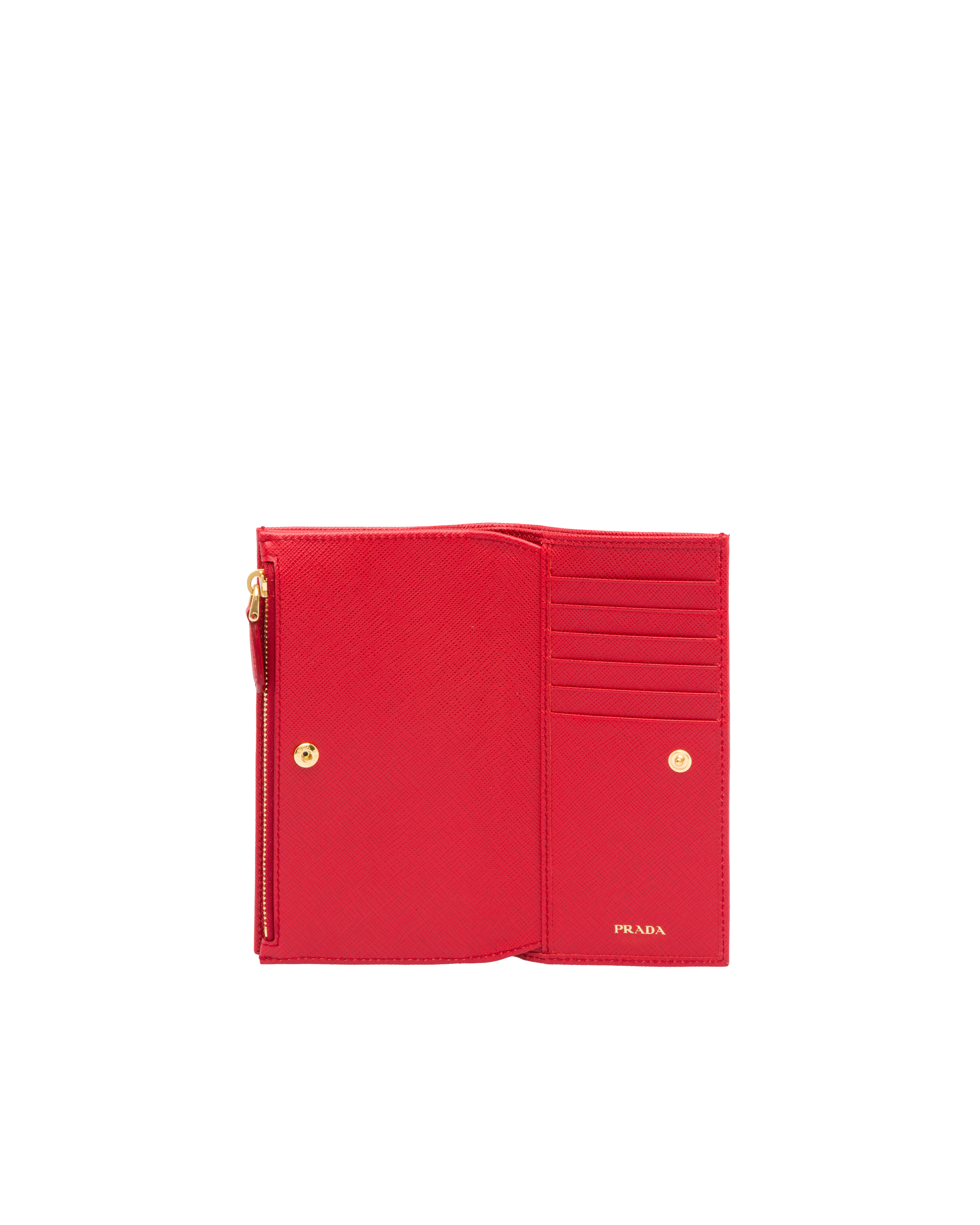 レッド サフィアーノトライアングル 財布 | PRADA