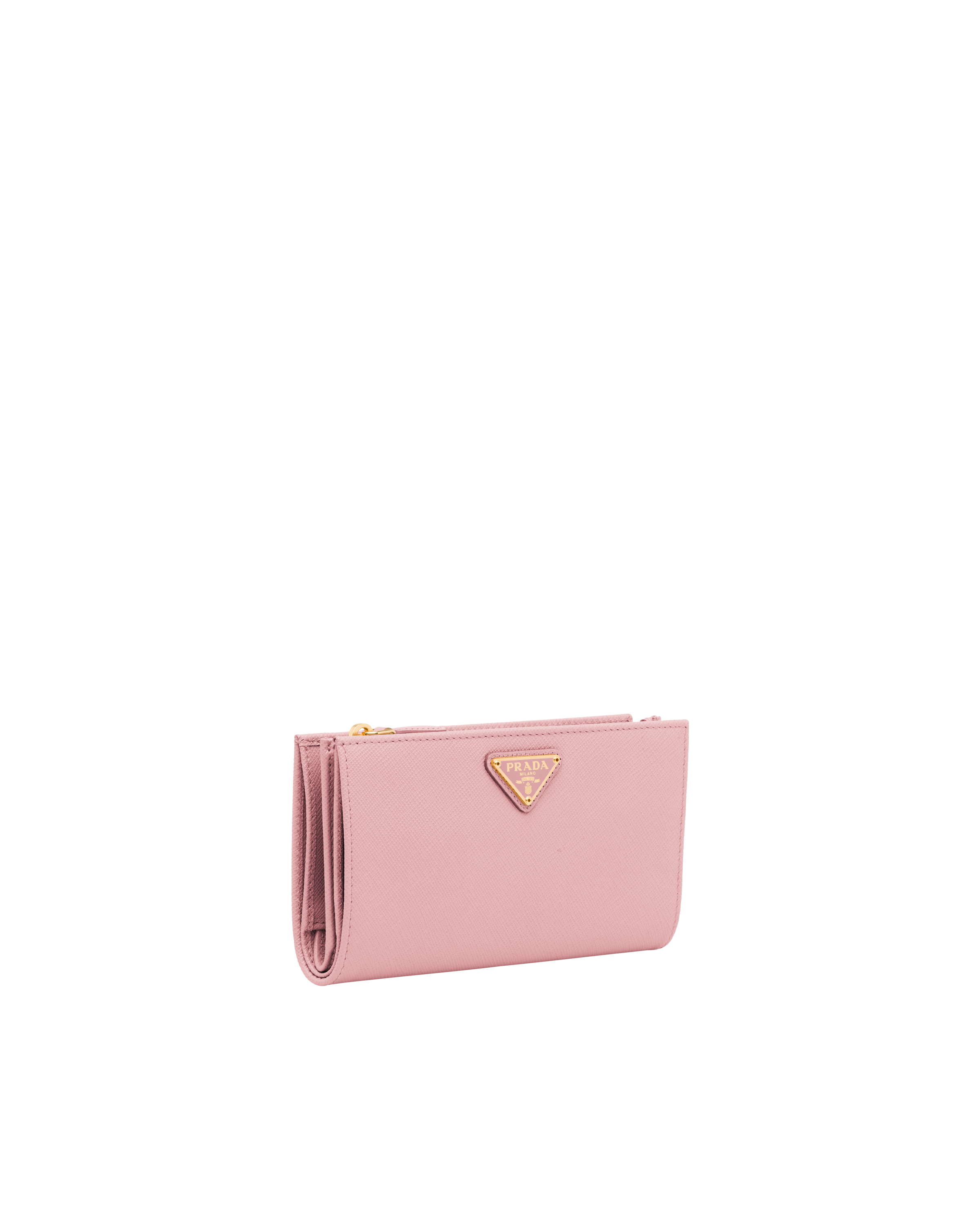 Peach Large Saffiano leather wallet | PRADA - United States
