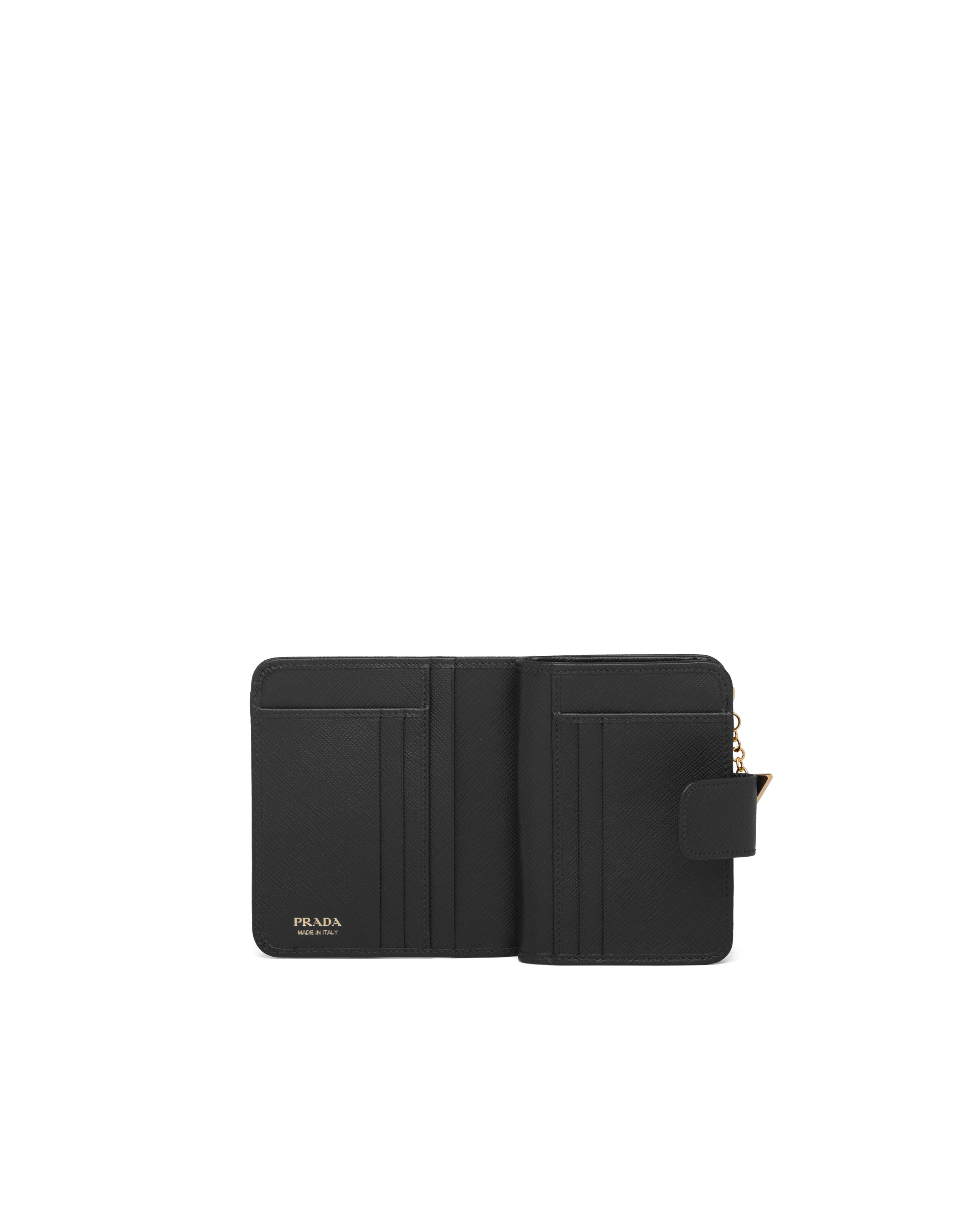 Black Saffiano leather wallet Prada