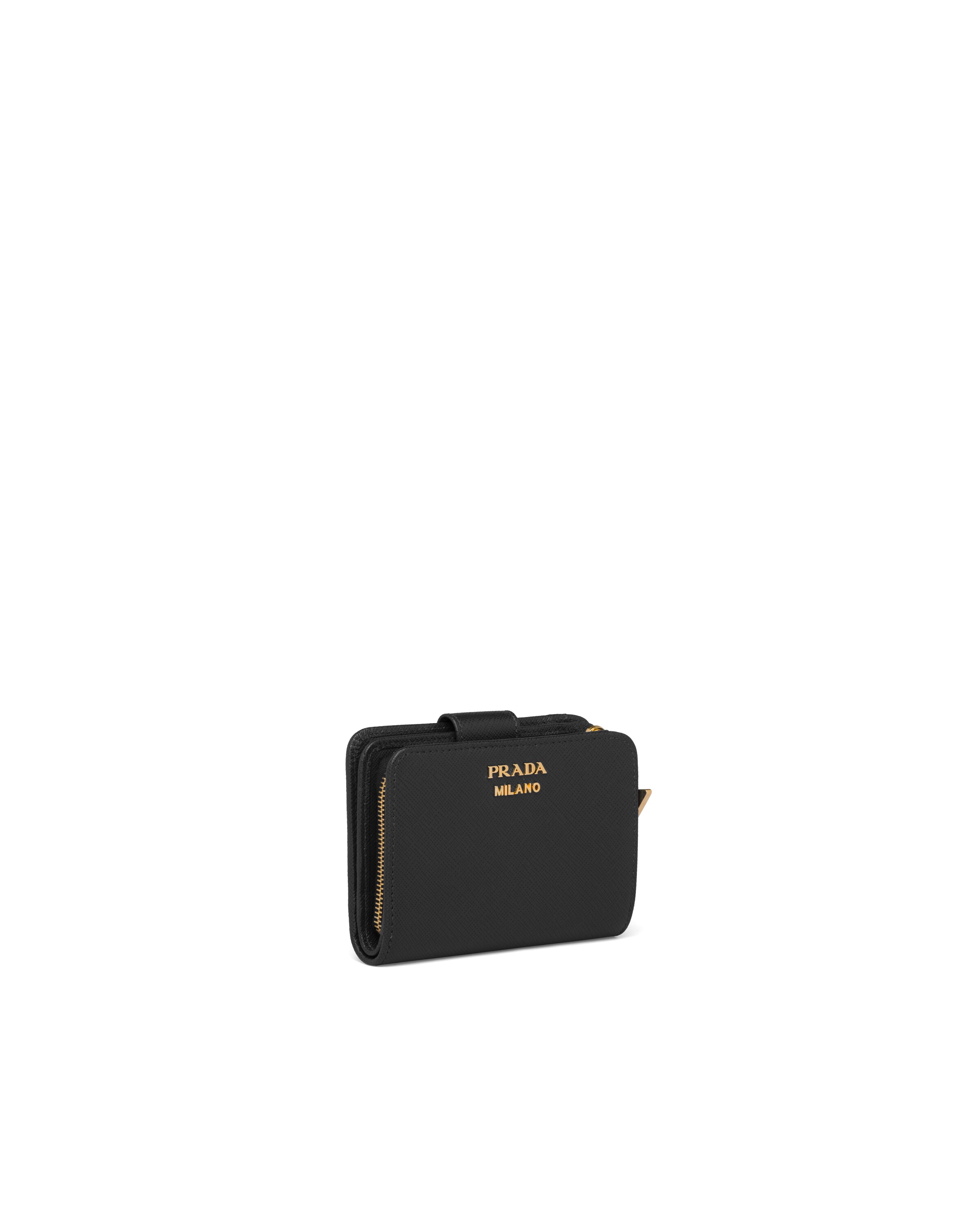 Black Saffiano leather wallet Prada