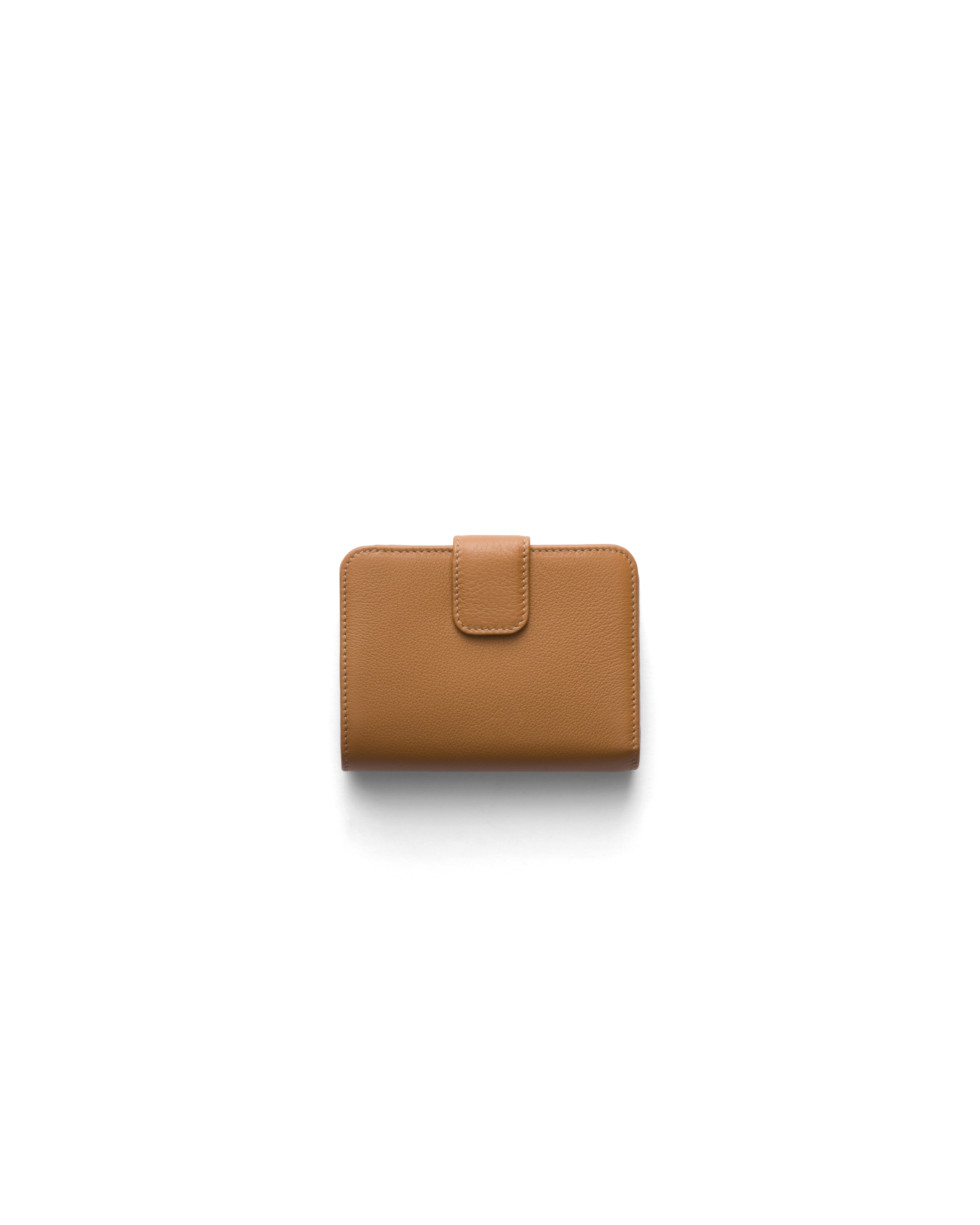 Prada Kleine Geldbörse Aus Leder, Damen, Karamell