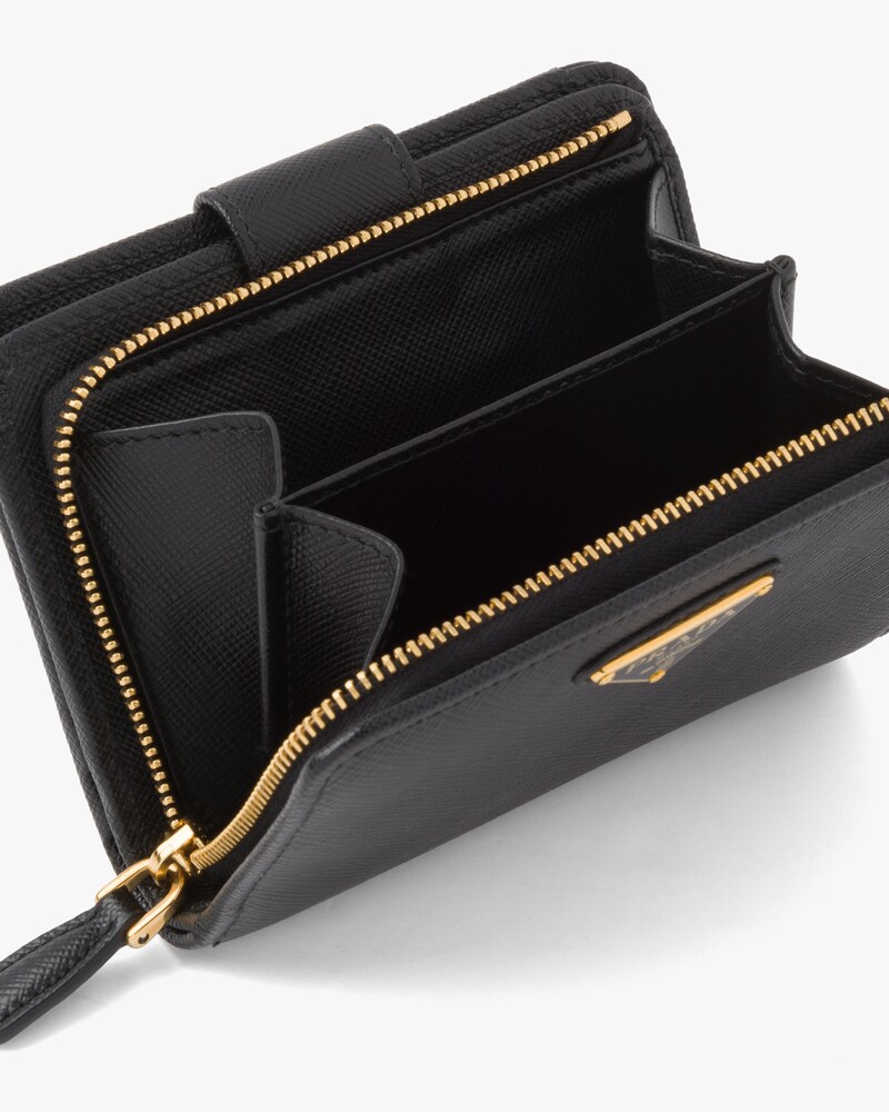 prada small zip wallet