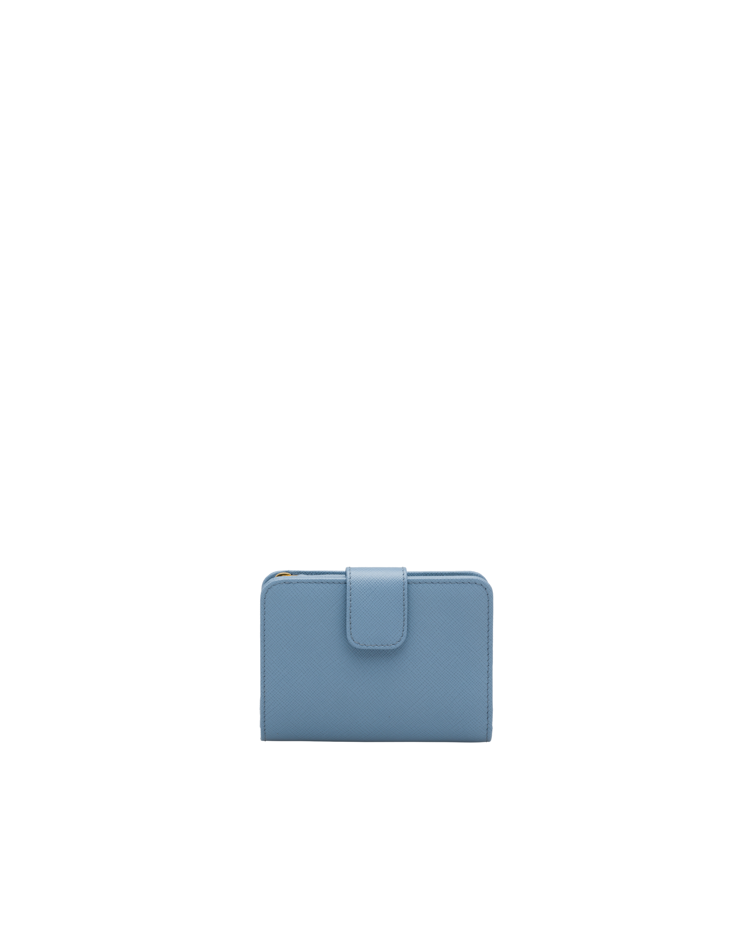送料込*プラダ*サフィアーノトライアングルコンパクトミニ財布 国内即発【PRADA】サフィアーノトライアングル 財布 ミニ財布