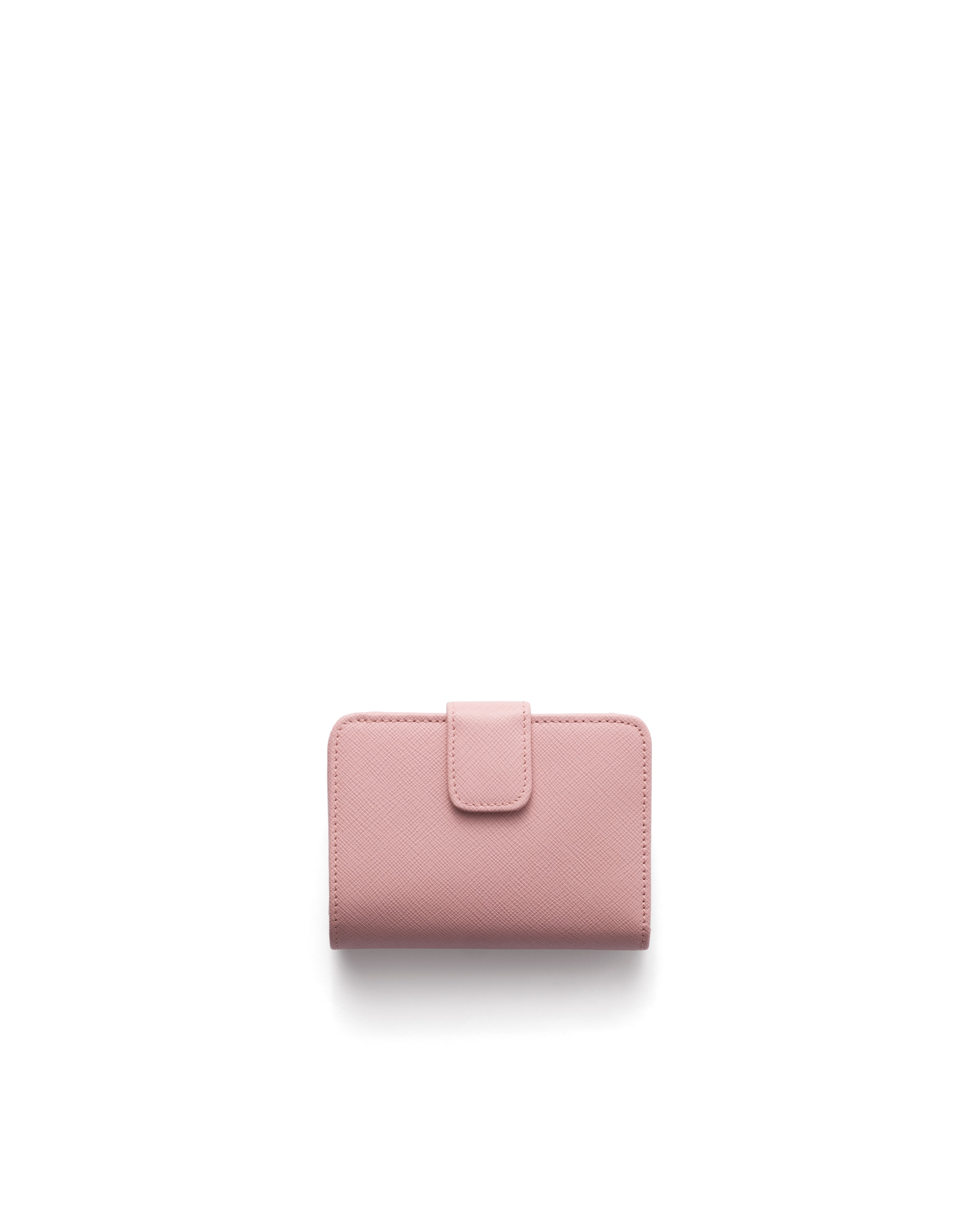 Prada Small Saffiano Leather Wallet, Women, Peach