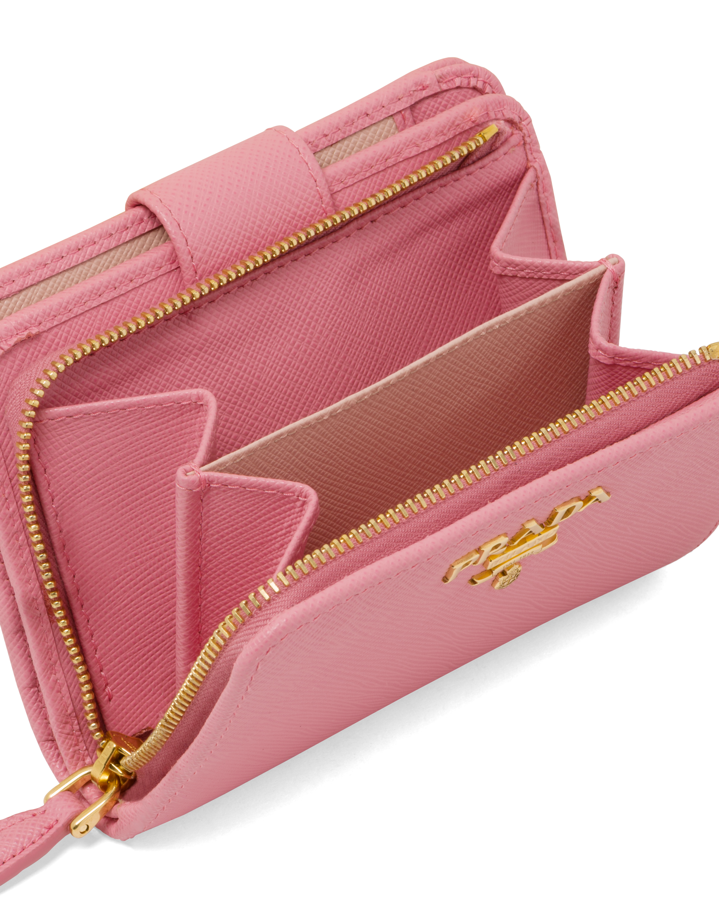 prada small wallet pink