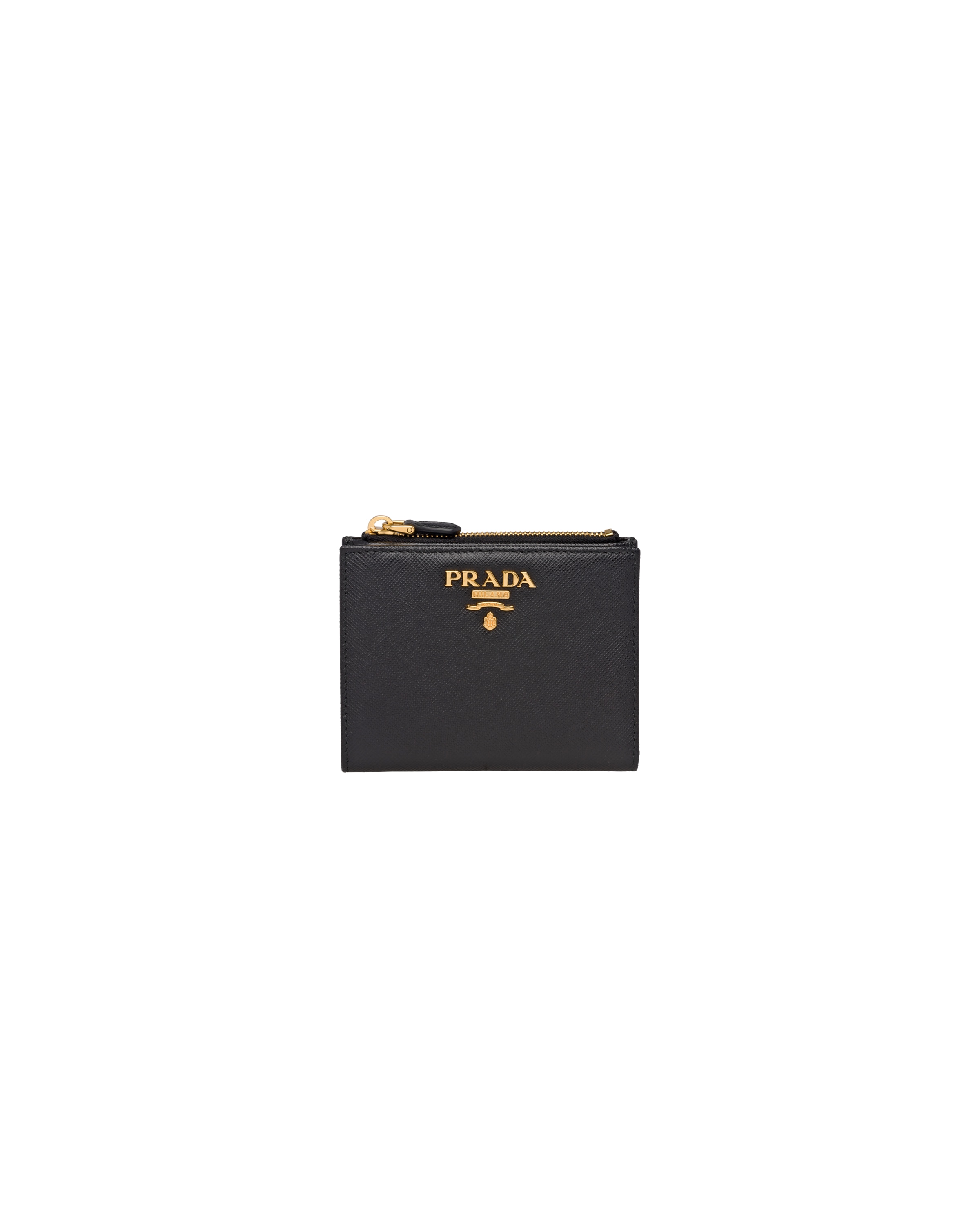 Prada Geldbeutel Aus Saffiano Leder, Damen, Schwarz