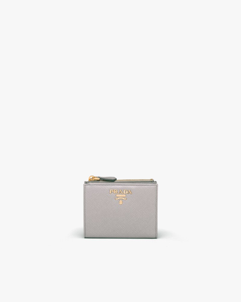 prada small zip wallet