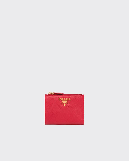 Prada saffiano wallet red clearance