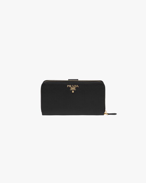 prada saffiano zip wallet