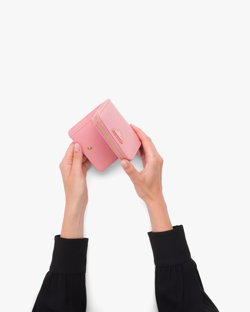 prada small wallet pink
