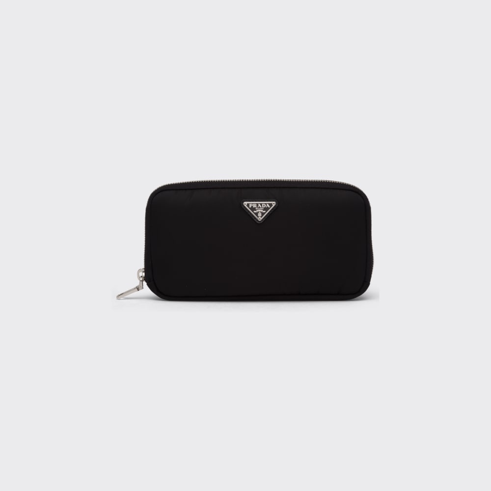 Black Large nylon wallet Prada