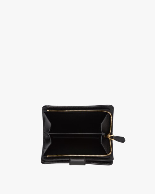 prada saffiano leather tab wallet