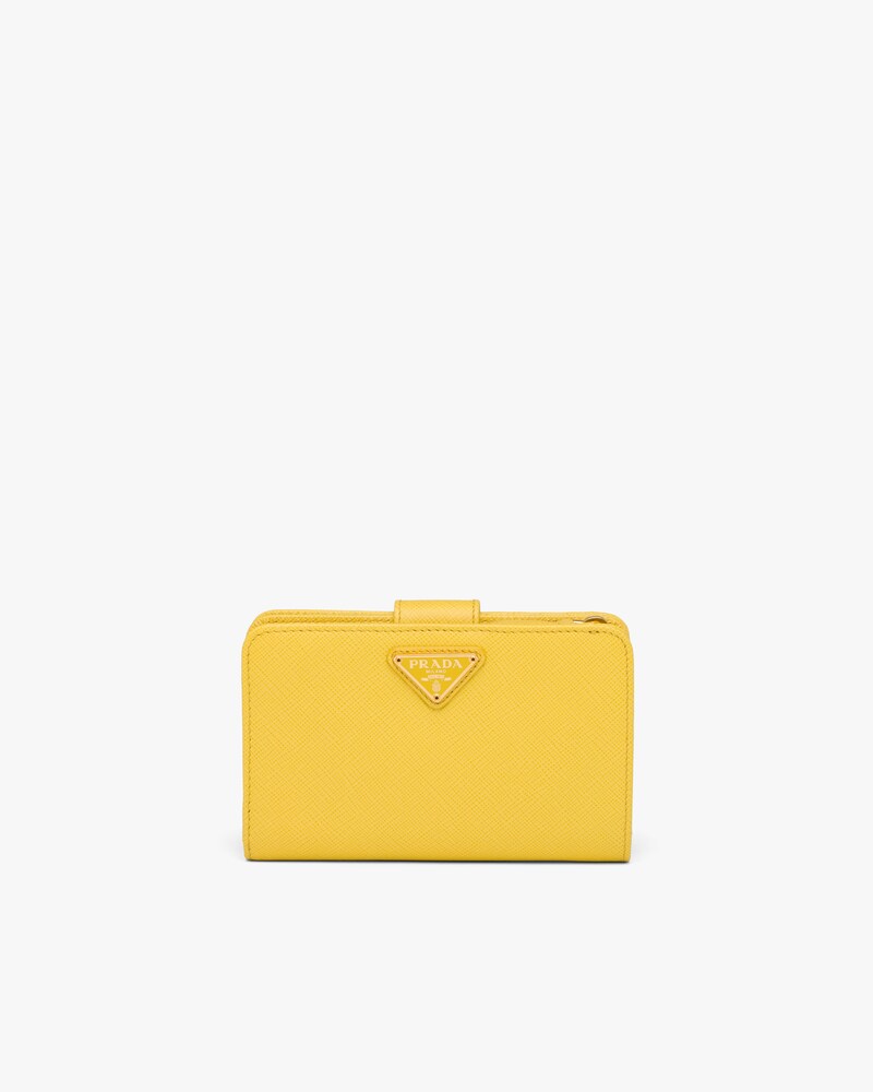 yellow prada wallet