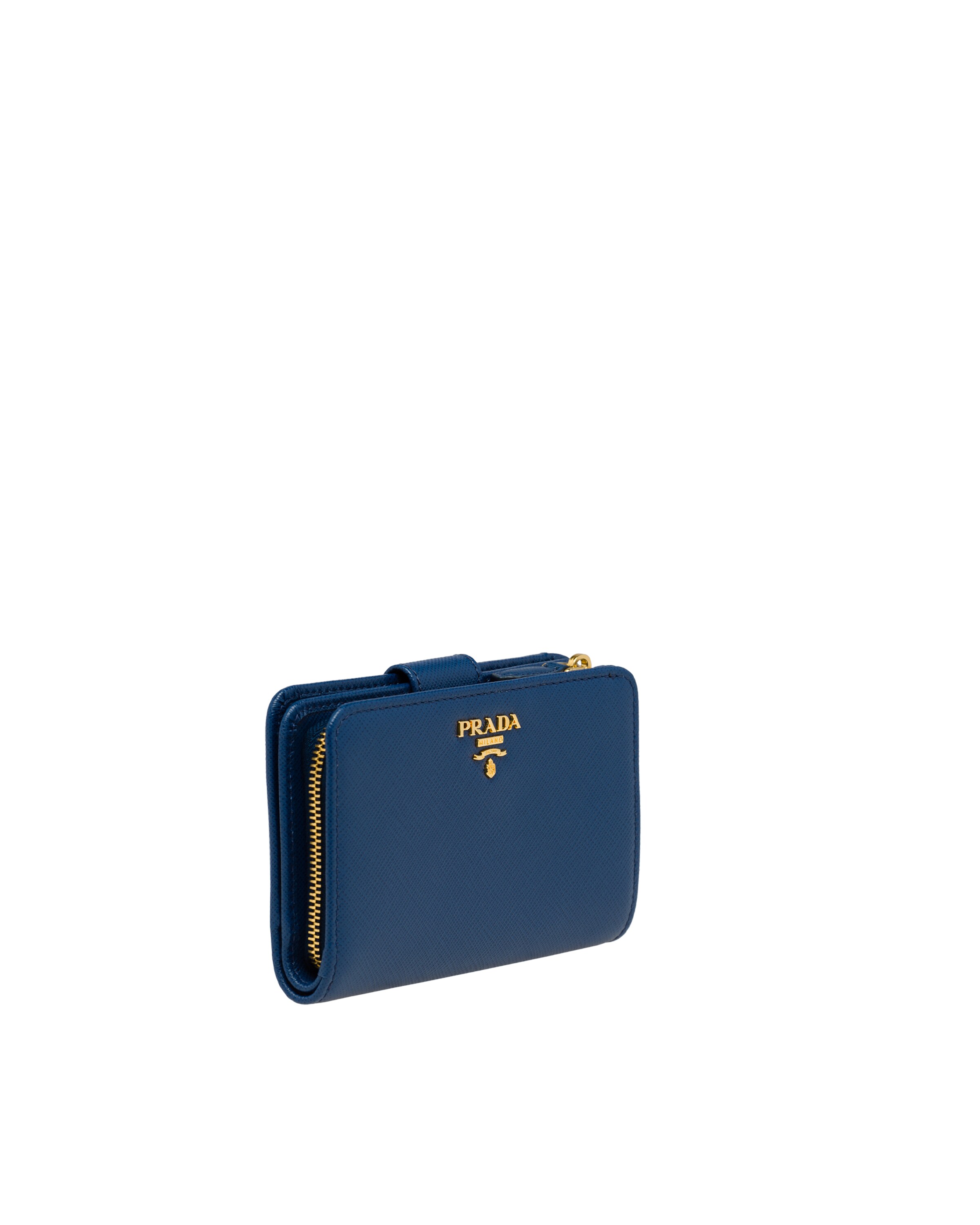 Bluette Small Saffiano Leather Wallet Prada