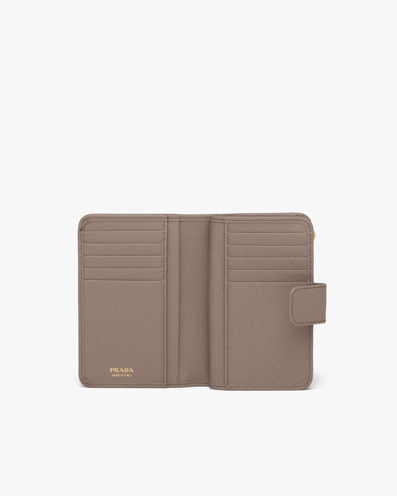 prada saffiano compact wallet