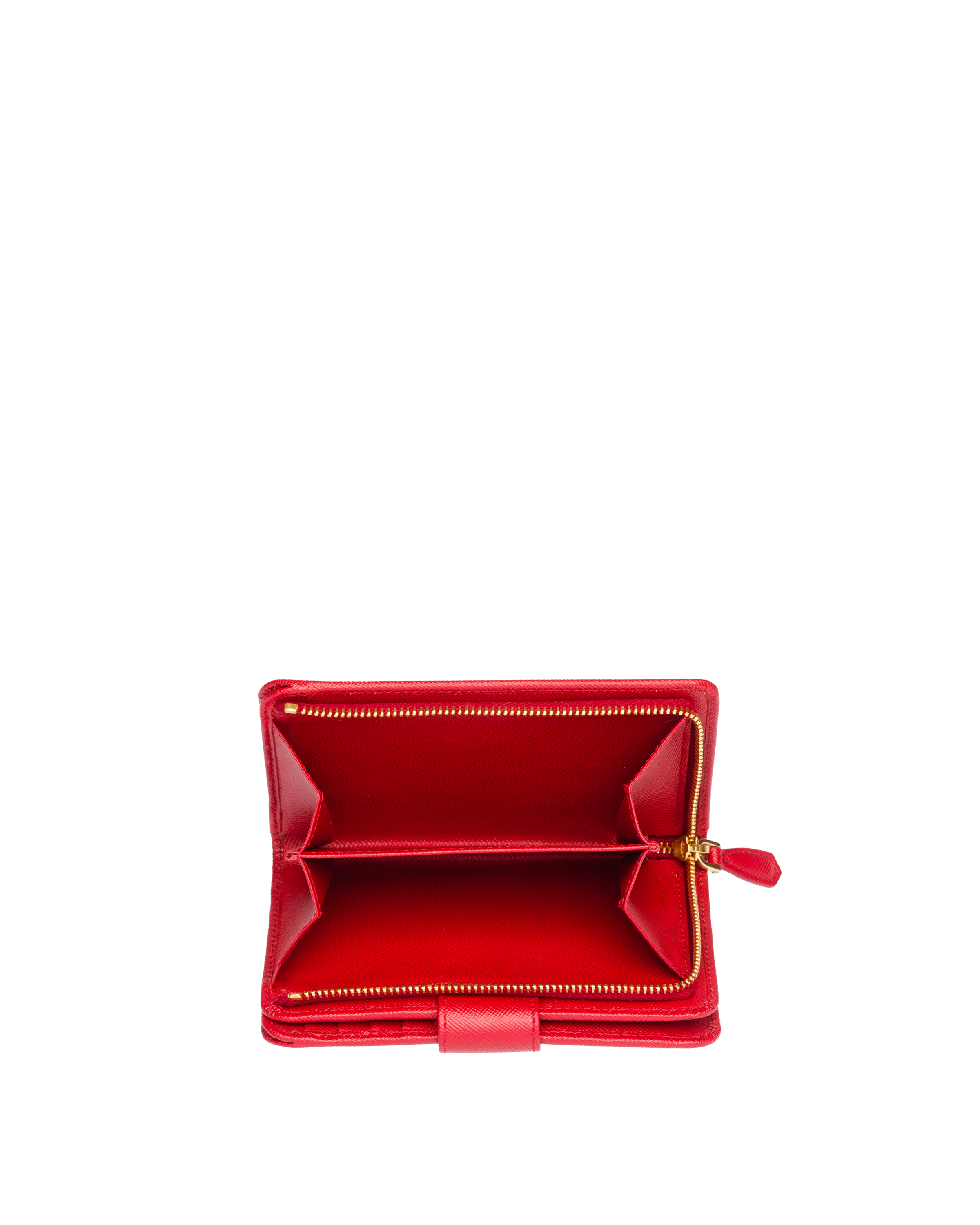 prada saffiano wallet red