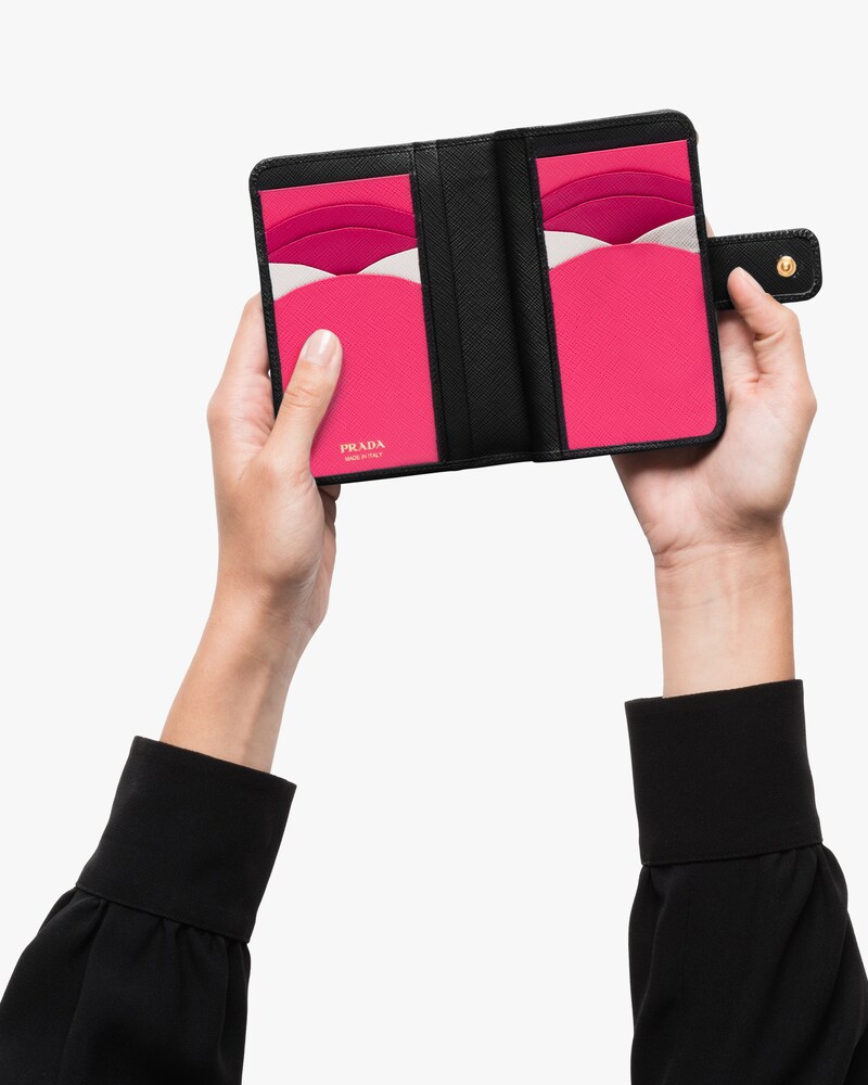 prada saffiano multicolor wallet