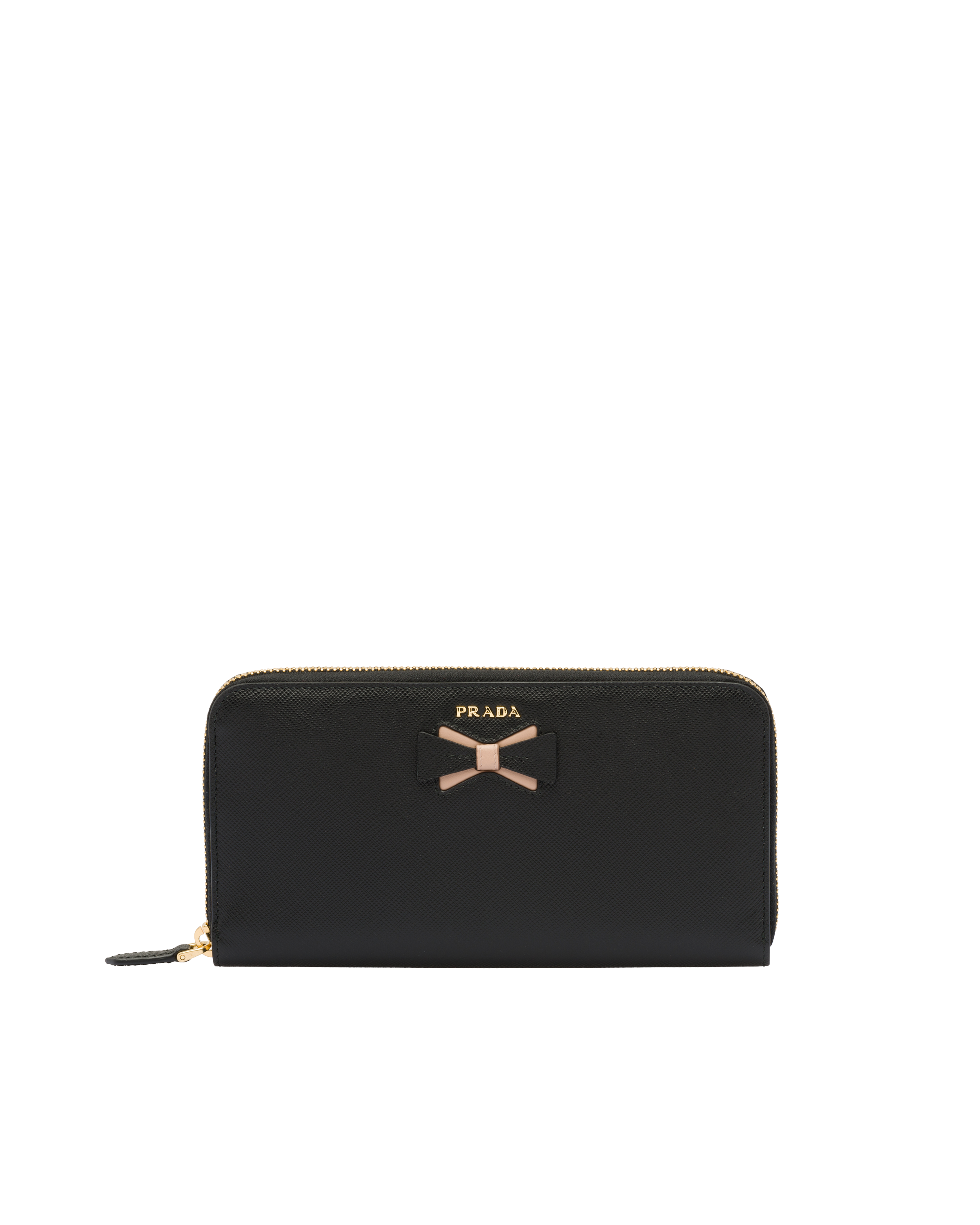 prada saffiano bow wallet