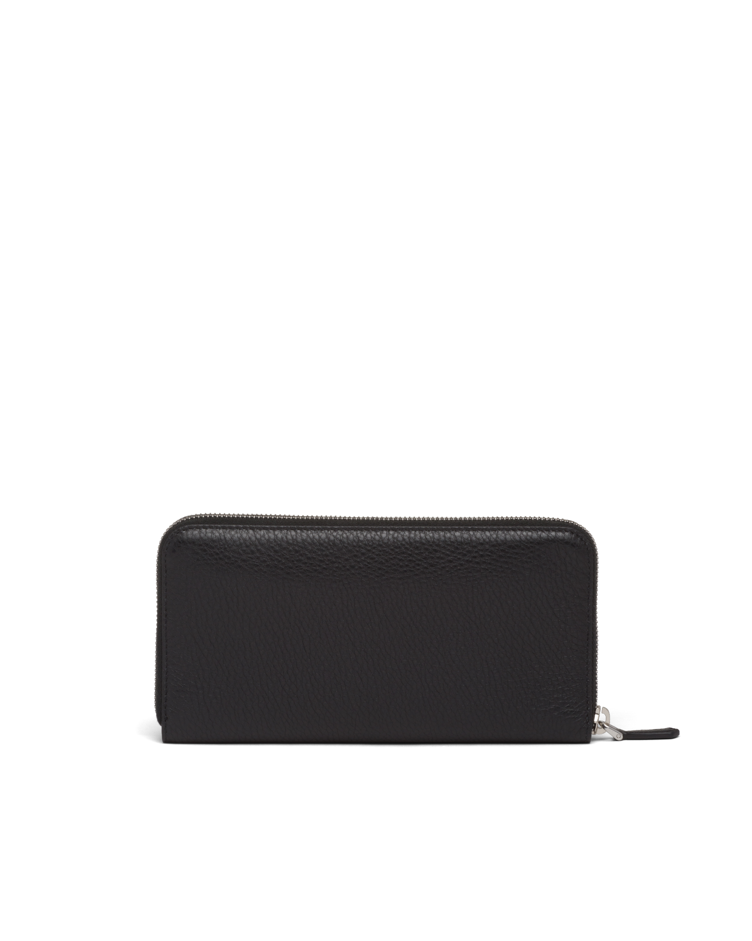 Black Large leather wallet | Prada