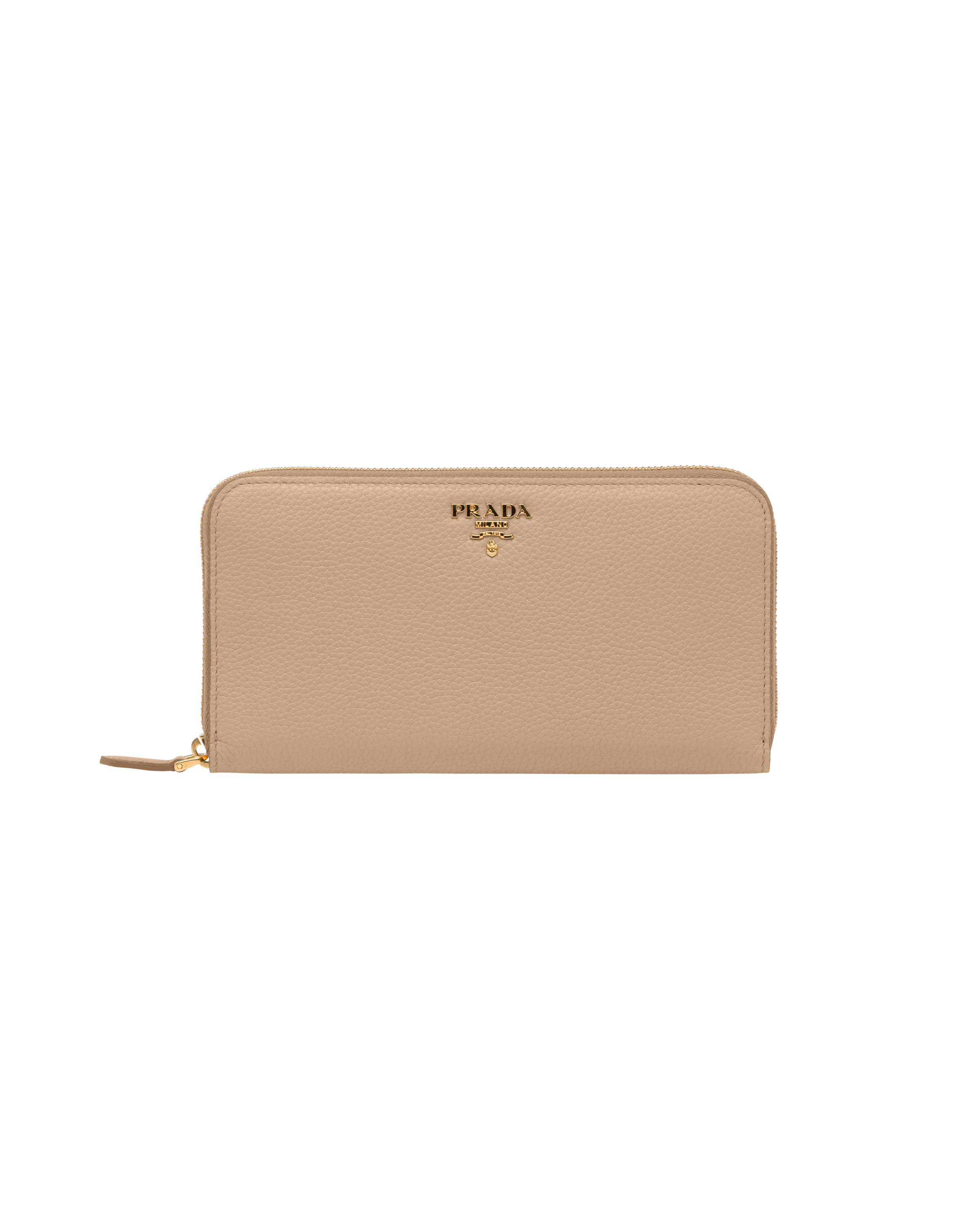 Cameo Beige Large Leather Wallet Prada