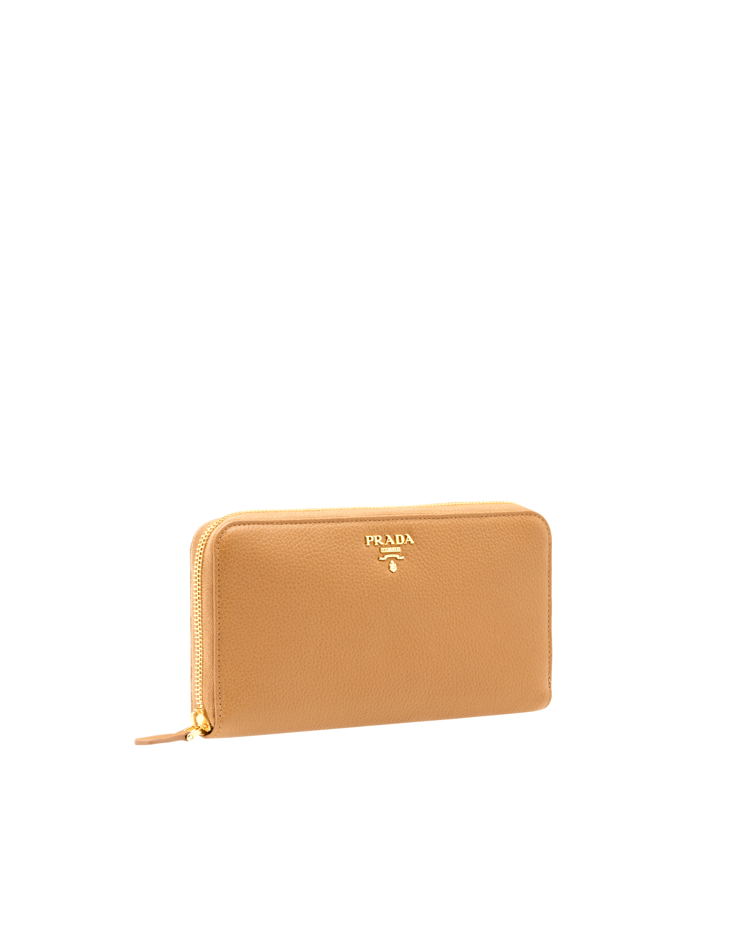 brown prada wallet