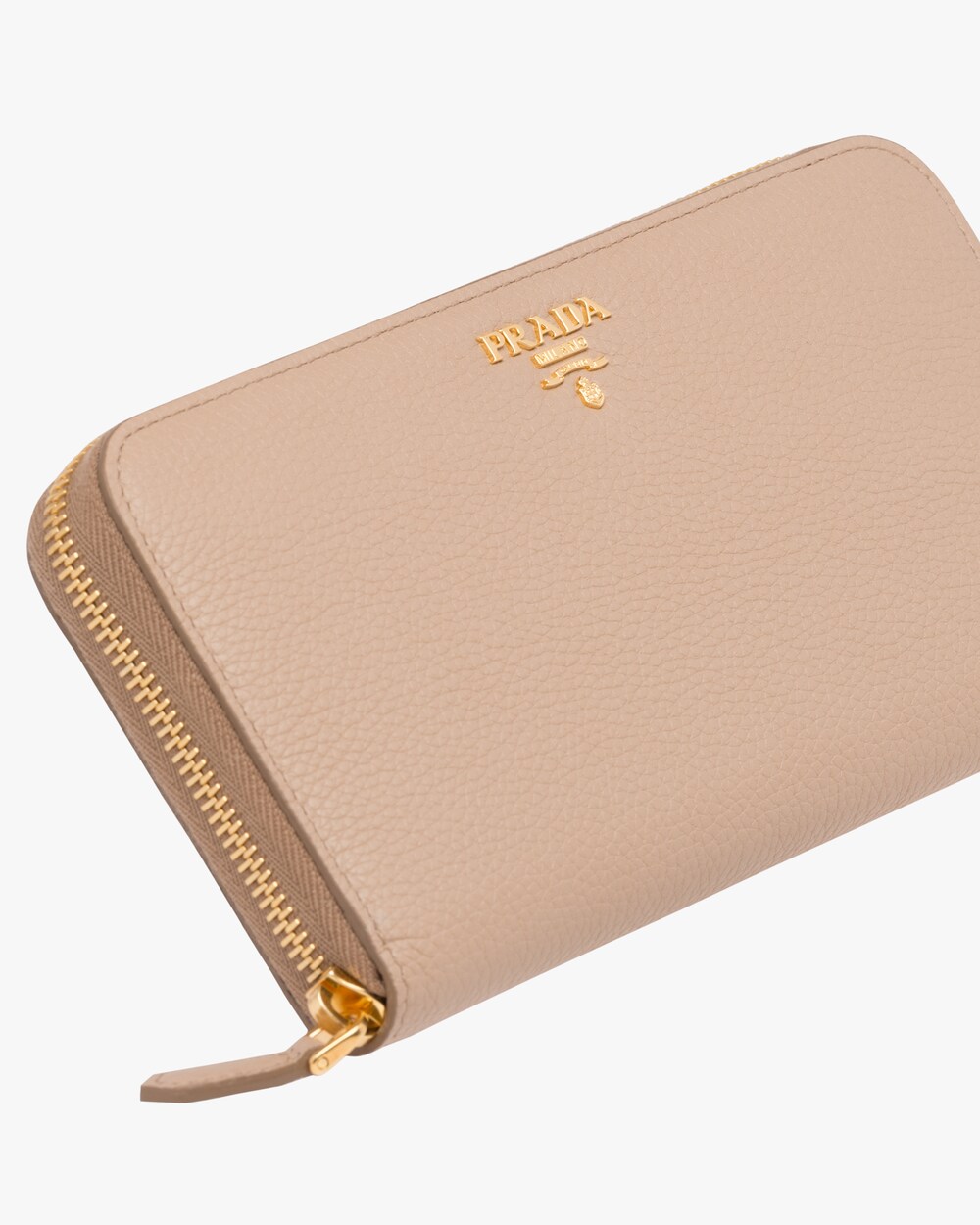 large leather wallet prada