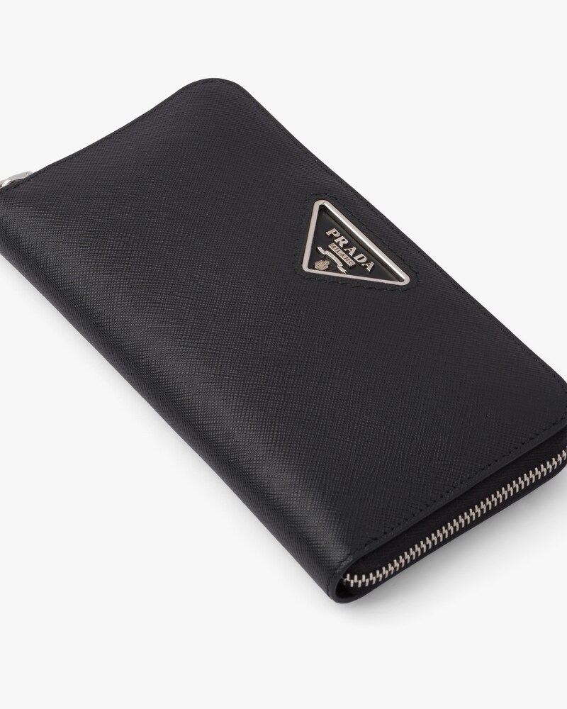 prada saffiano wallet black
