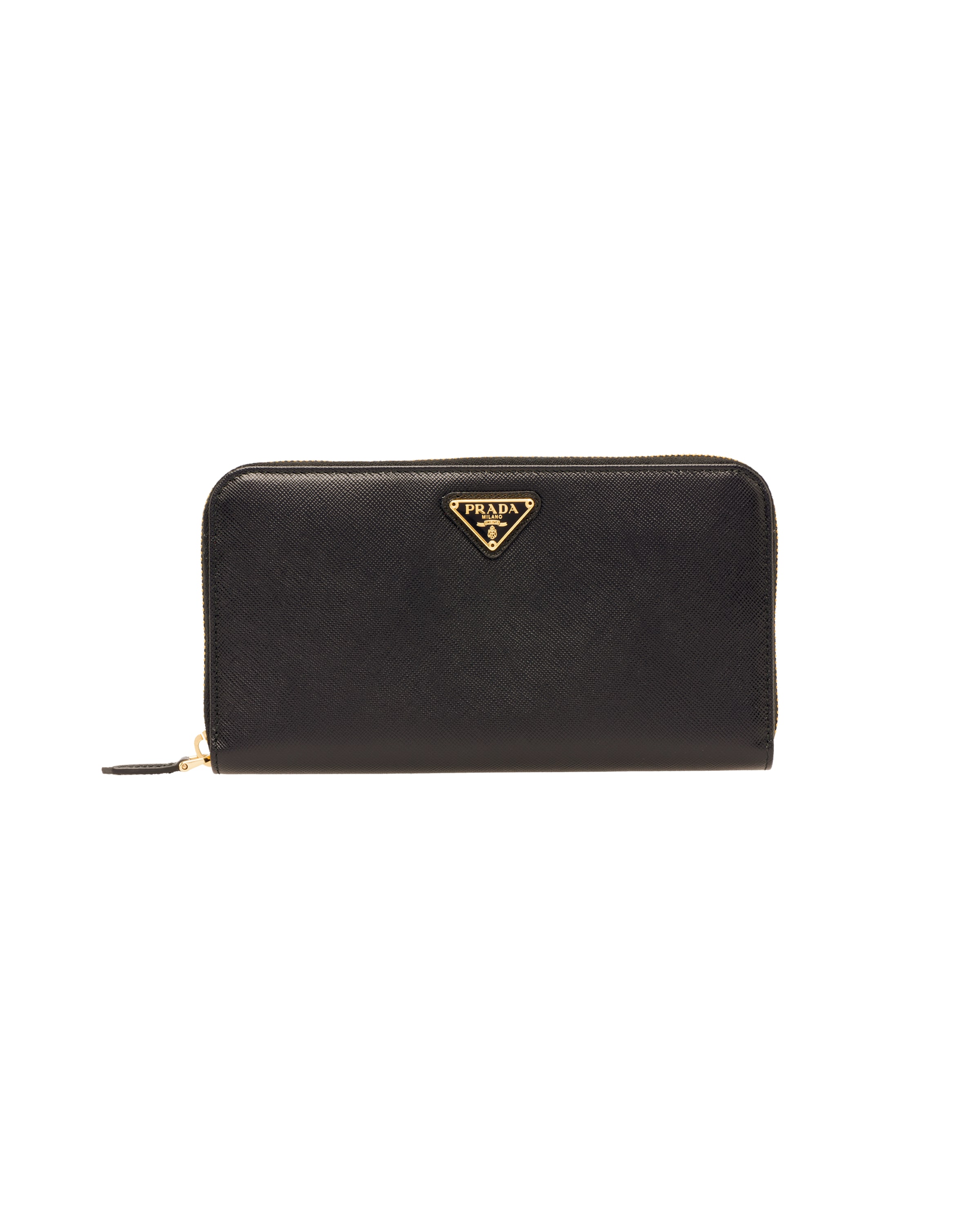 Prada Saffiano Leather Wallet, Damen, Schwarz