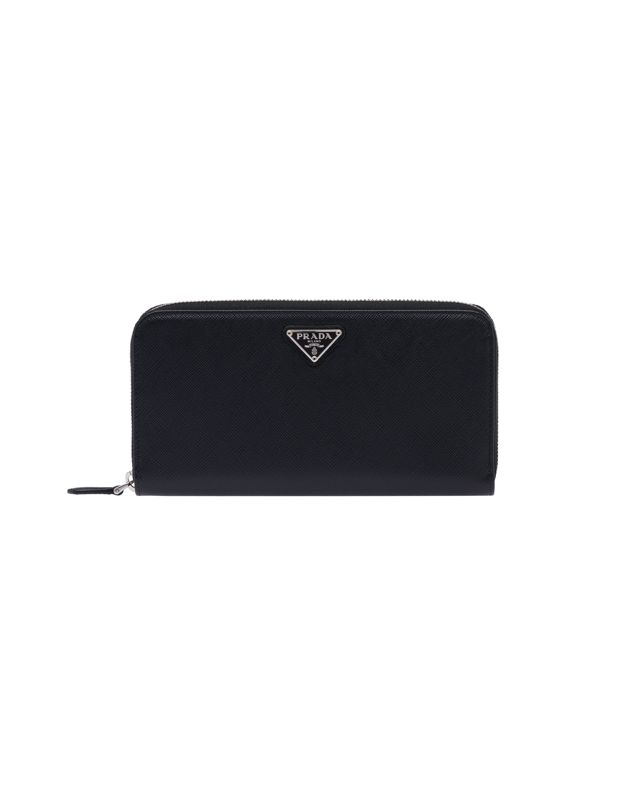 Shop Prada Large Saffiano Leather Wallet In Black