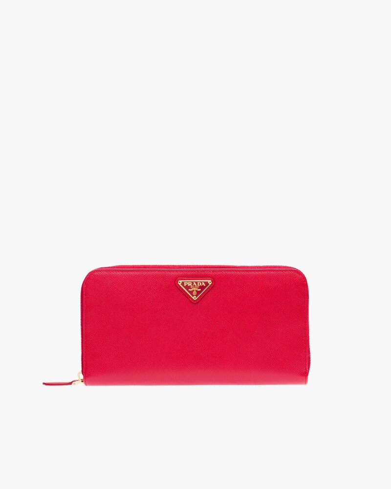 medium saffiano leather wallet prada