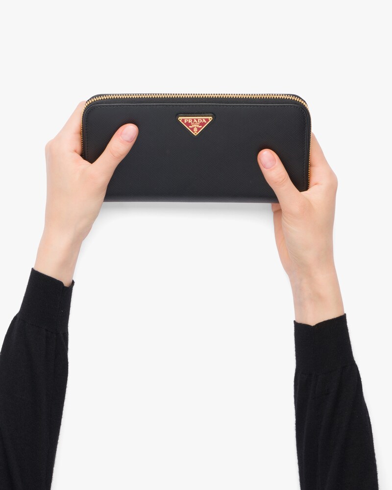 prada logo wallet