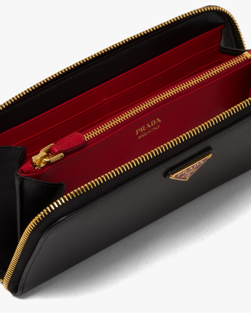 prada large saffiano leather wallet