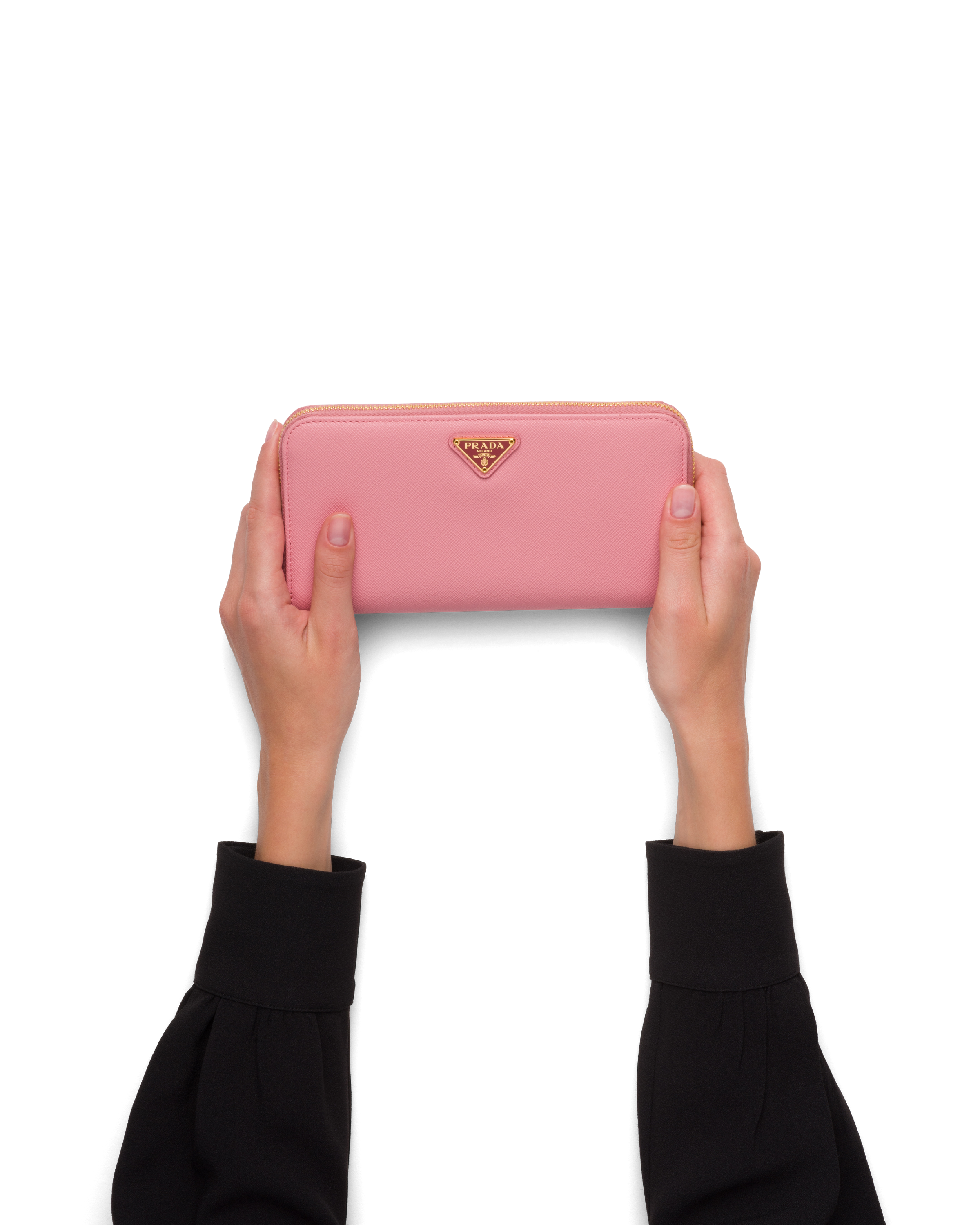 prada pink wallet