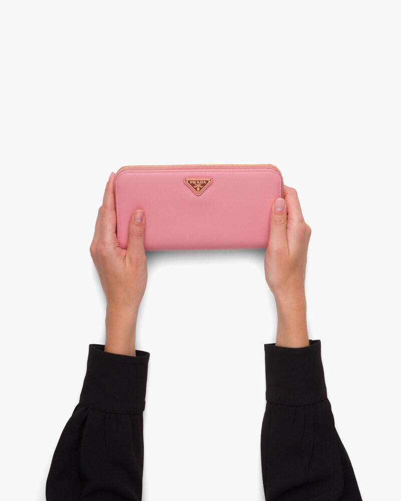 pink prada wallet