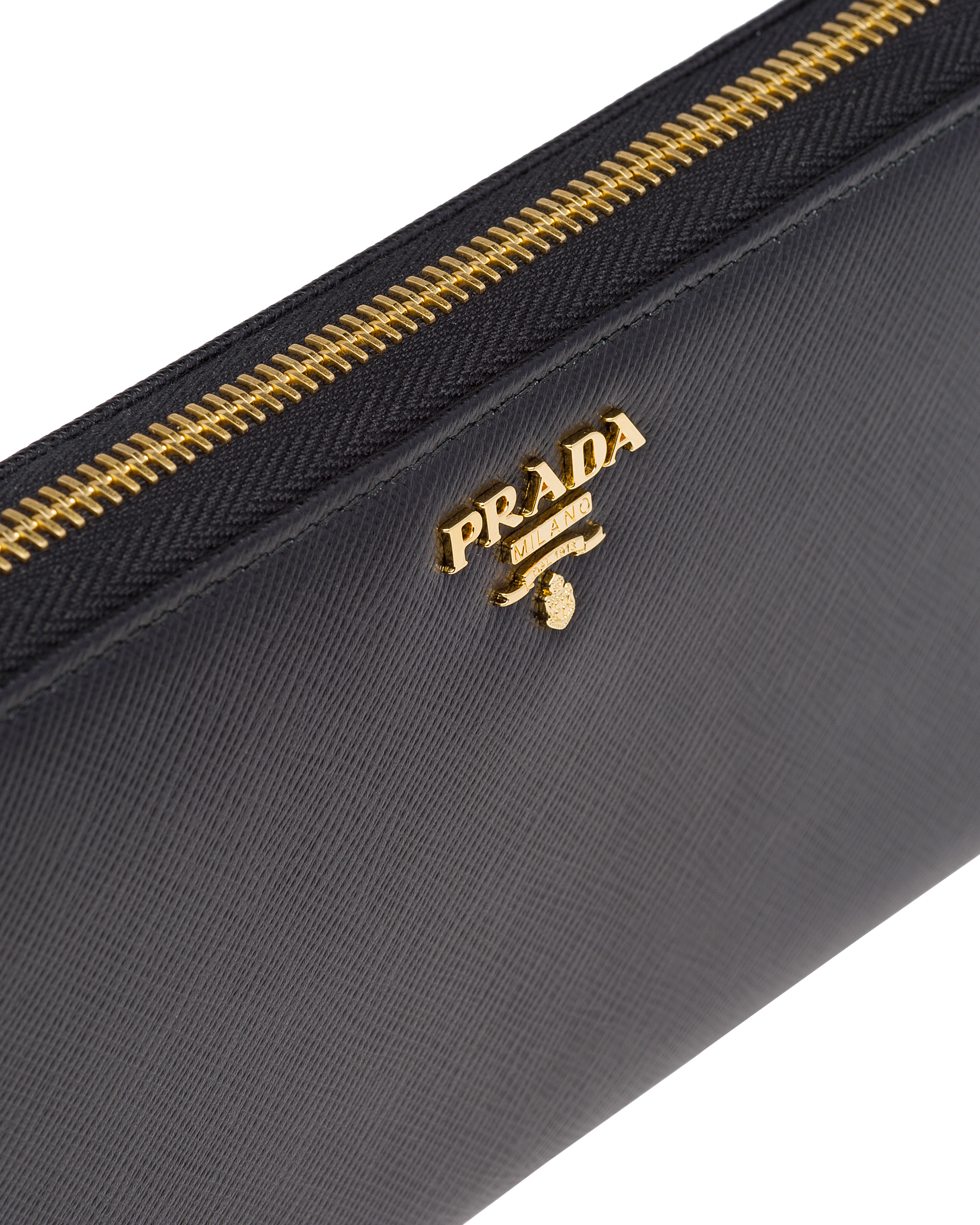 Black Large Saffiano Leather Wallet | Prada