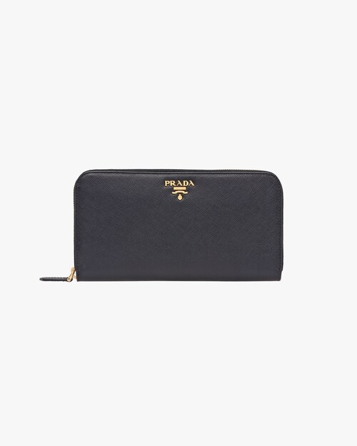 prada black saffiano wallet