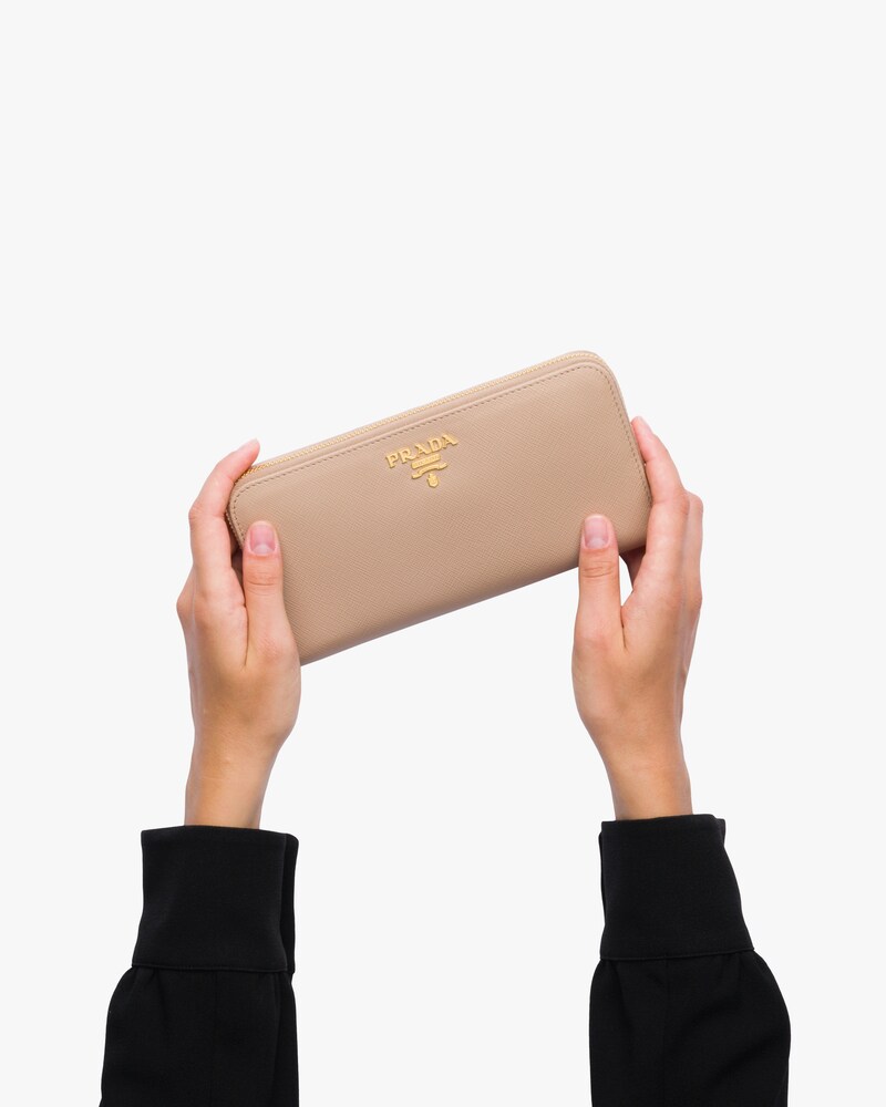 prada large saffiano leather wallet