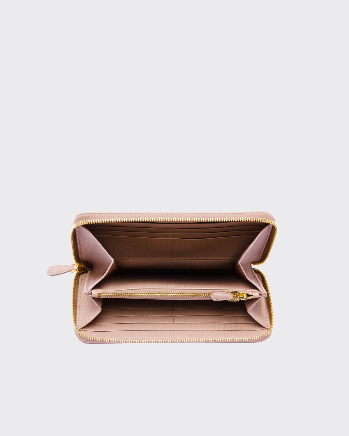 Powder Pink Large Saffiano Leather Wallet | PRADA