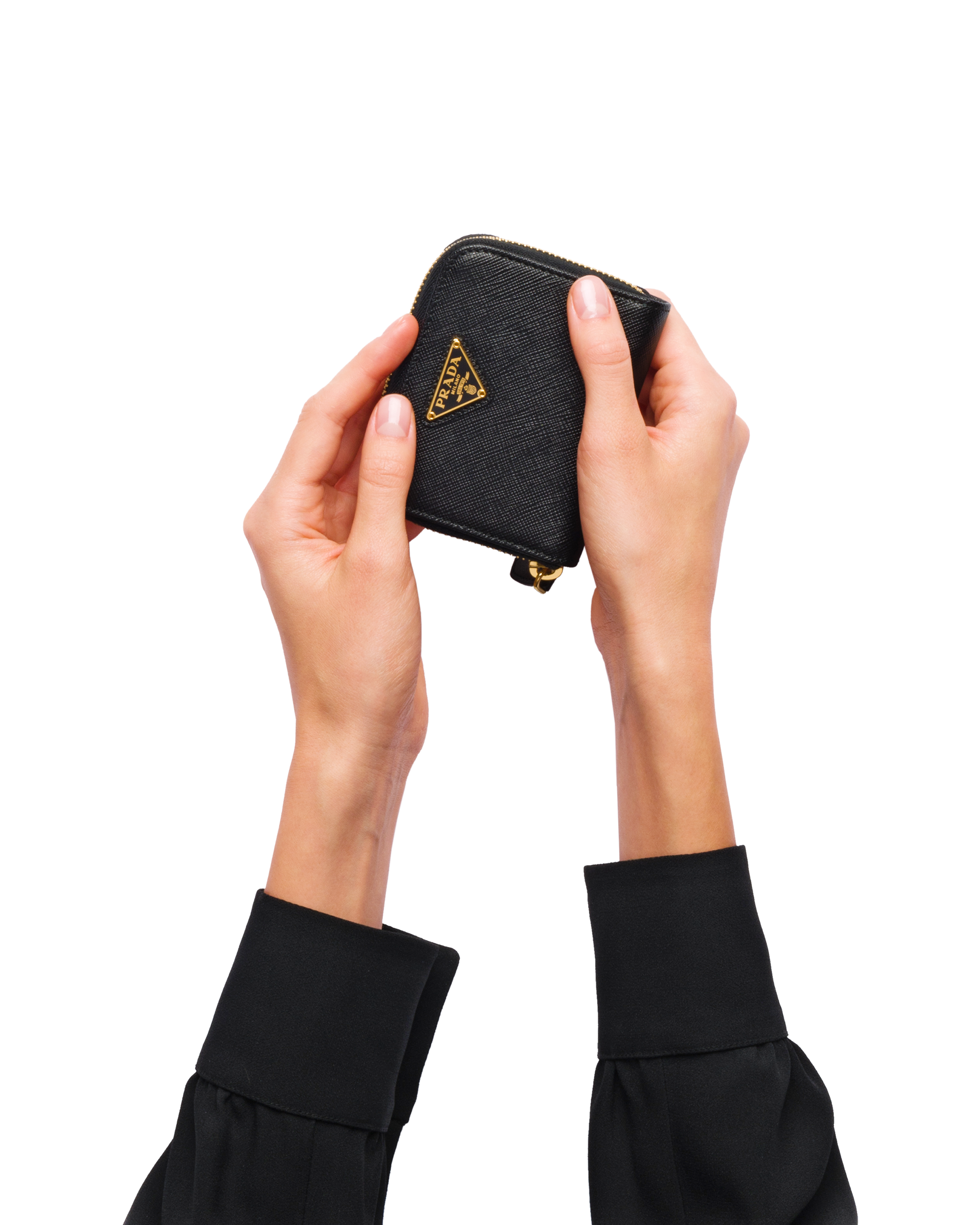 prada saffiano leather coin purse