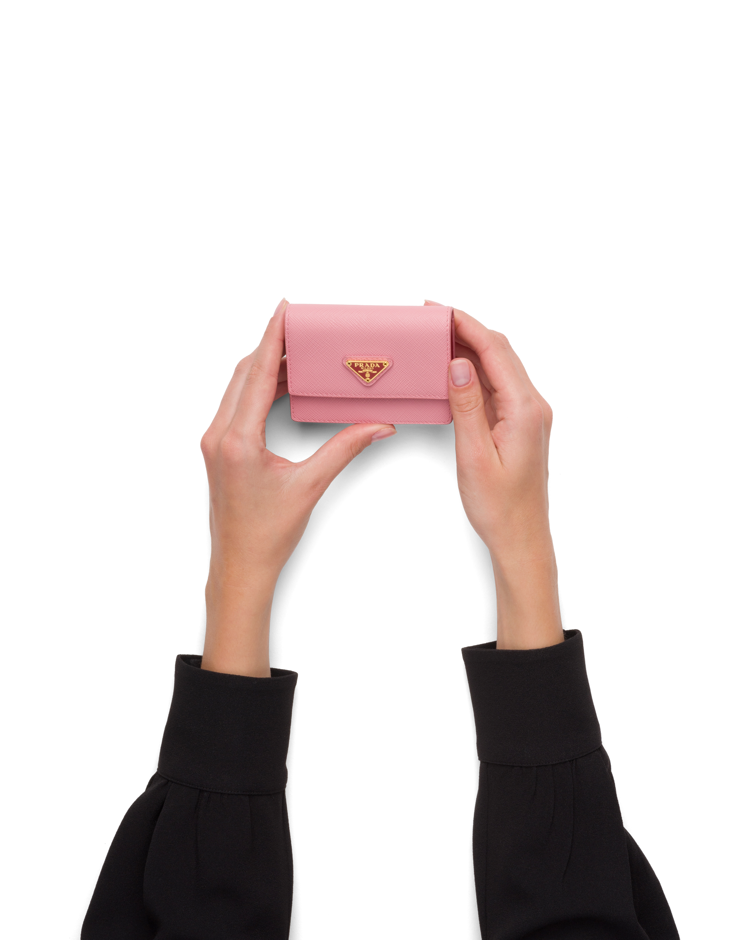 prada wallet on chain pink