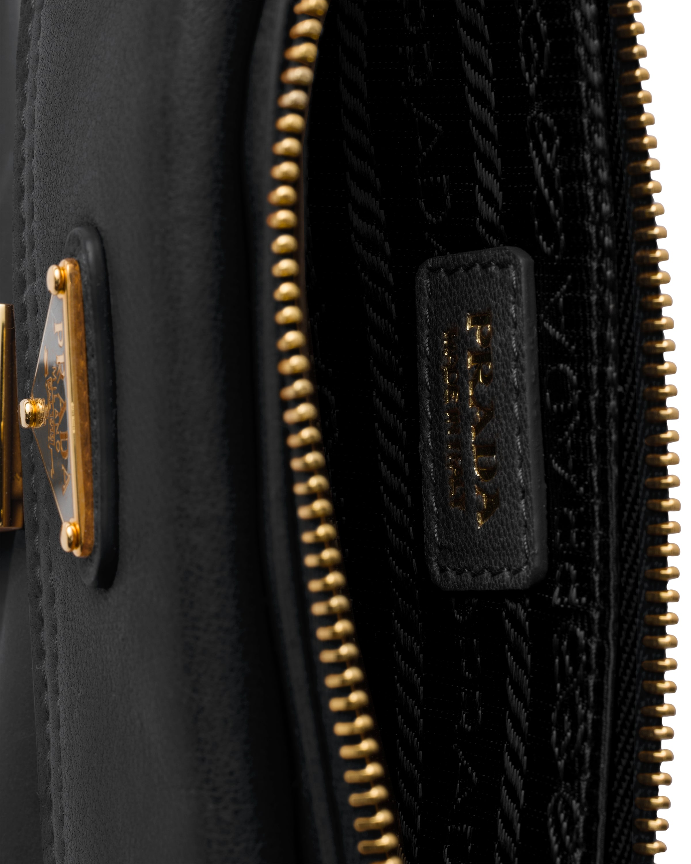 Prada Nappa-leather Wallet With Shoulder-strap In Black