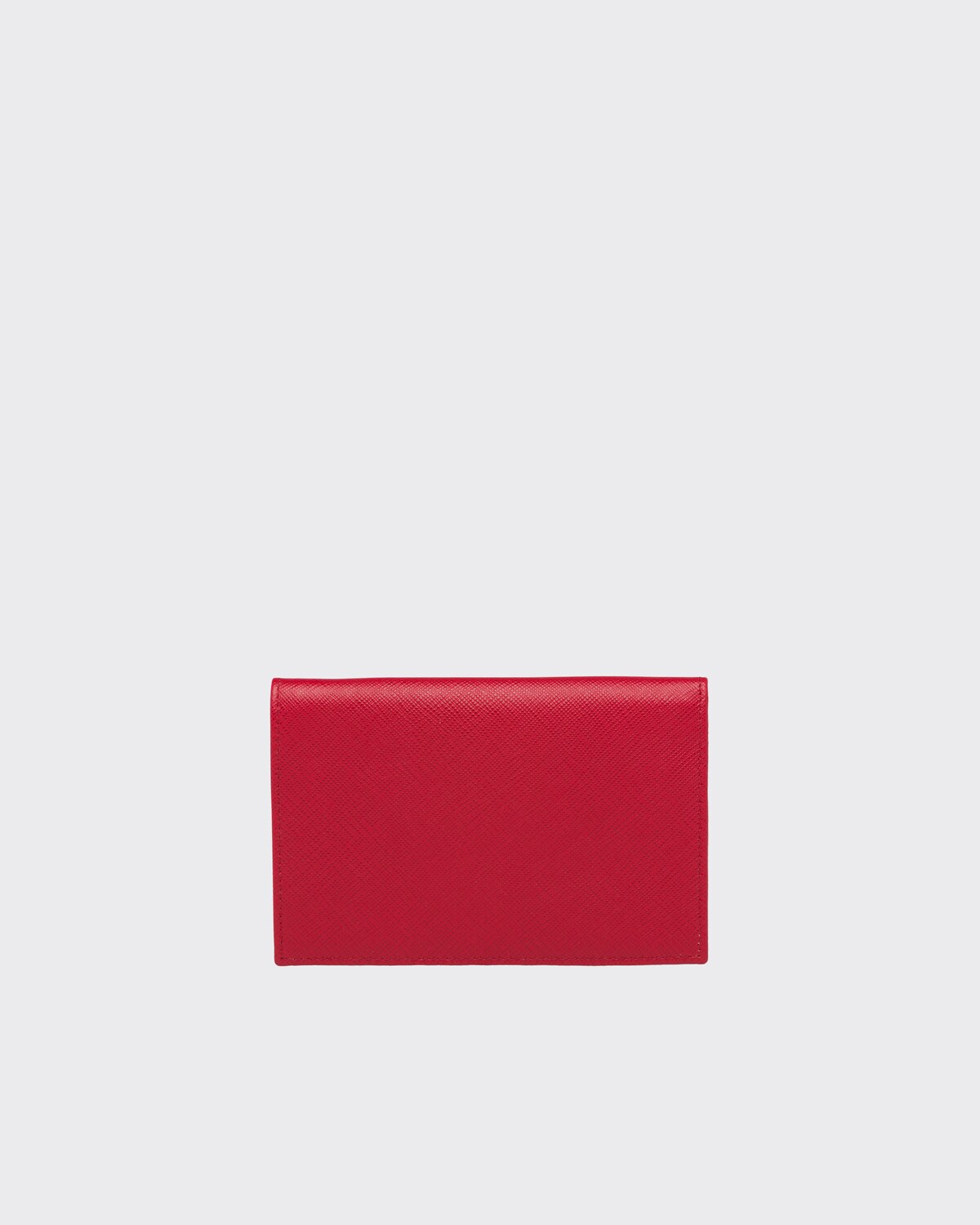 Fiery Red Saffiano Leather Passport Holder PRADA