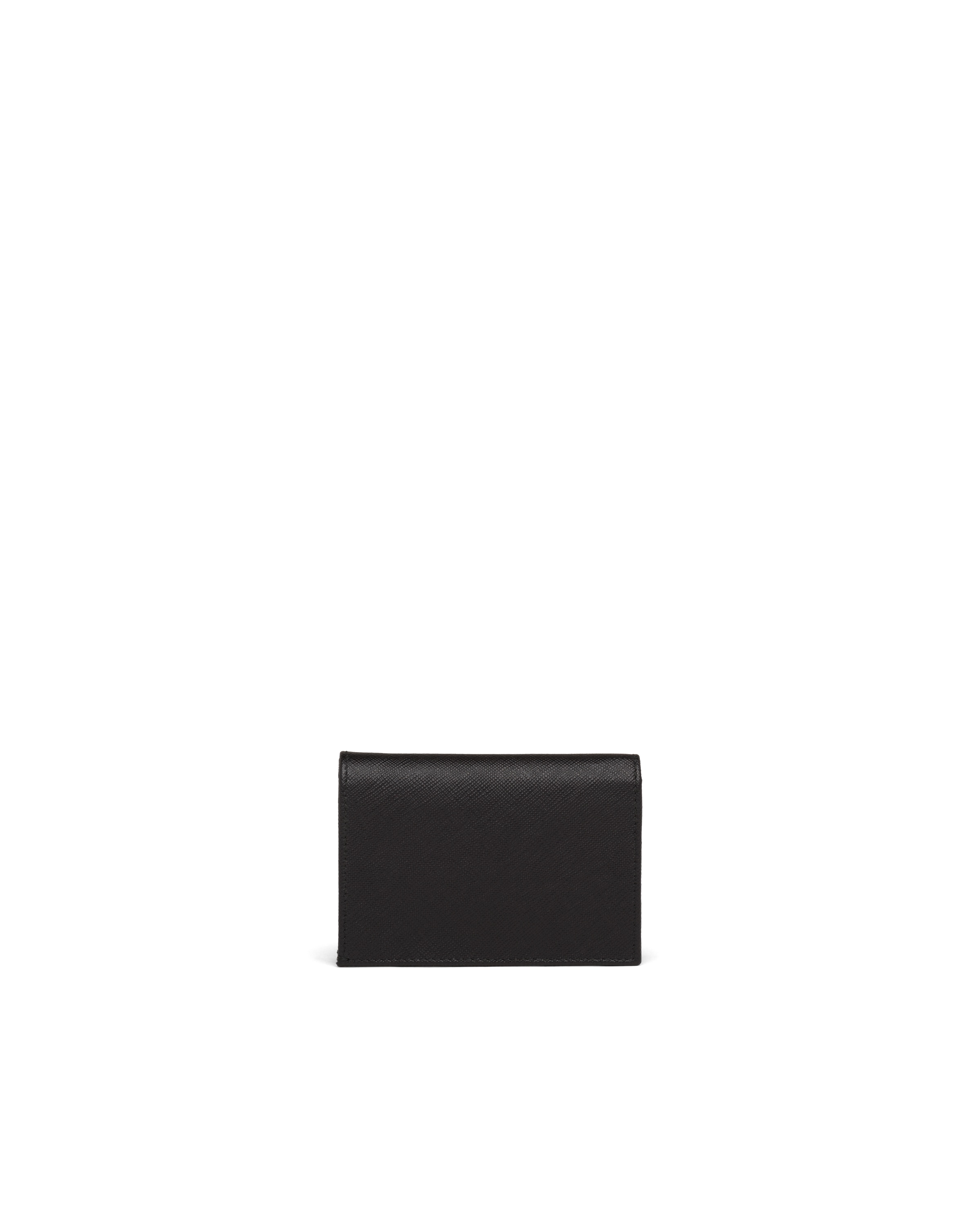 Prada Small Saffiano Leather Wallet In Black