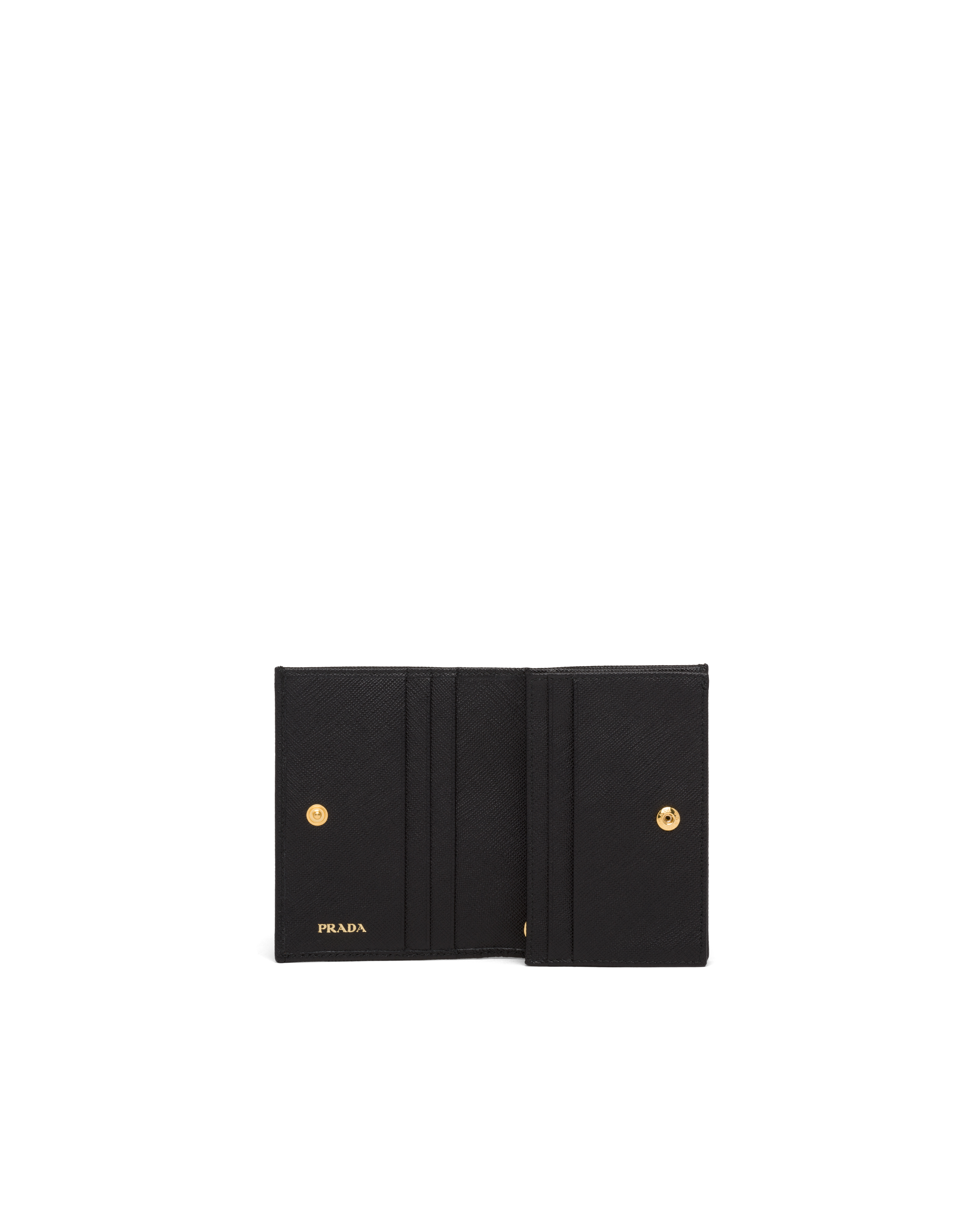 Black Small Saffiano Leather Wallet | Prada