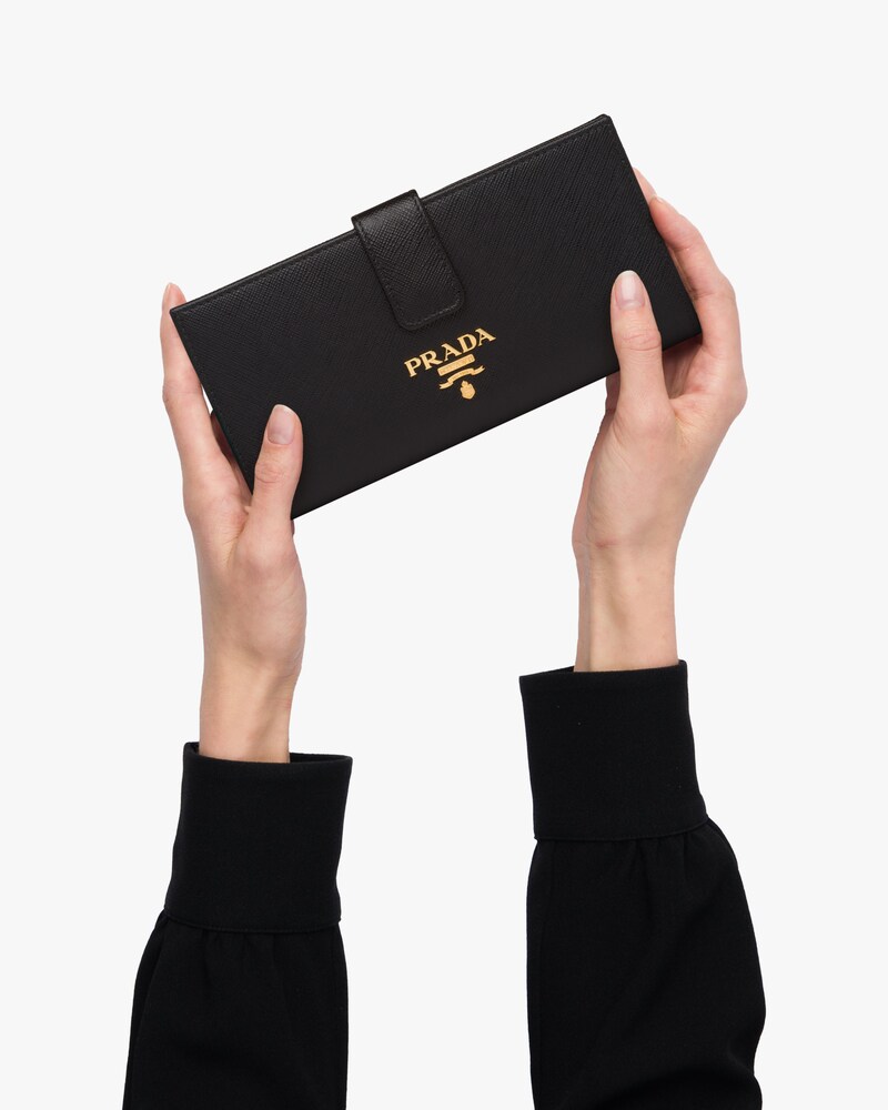 prada large saffiano leather wallet